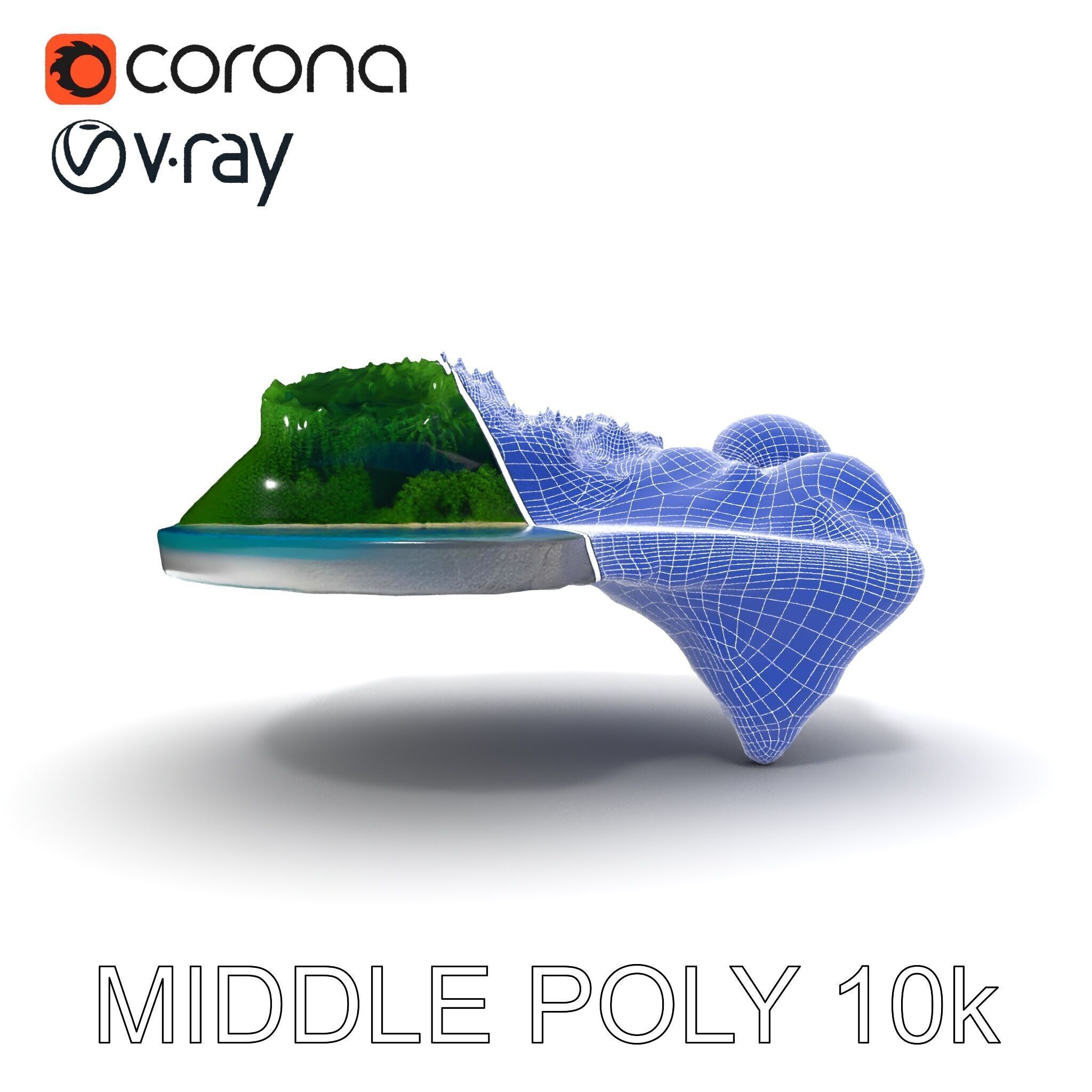 Tropical Island Scene D Model Pack Low-poly 3D model_30