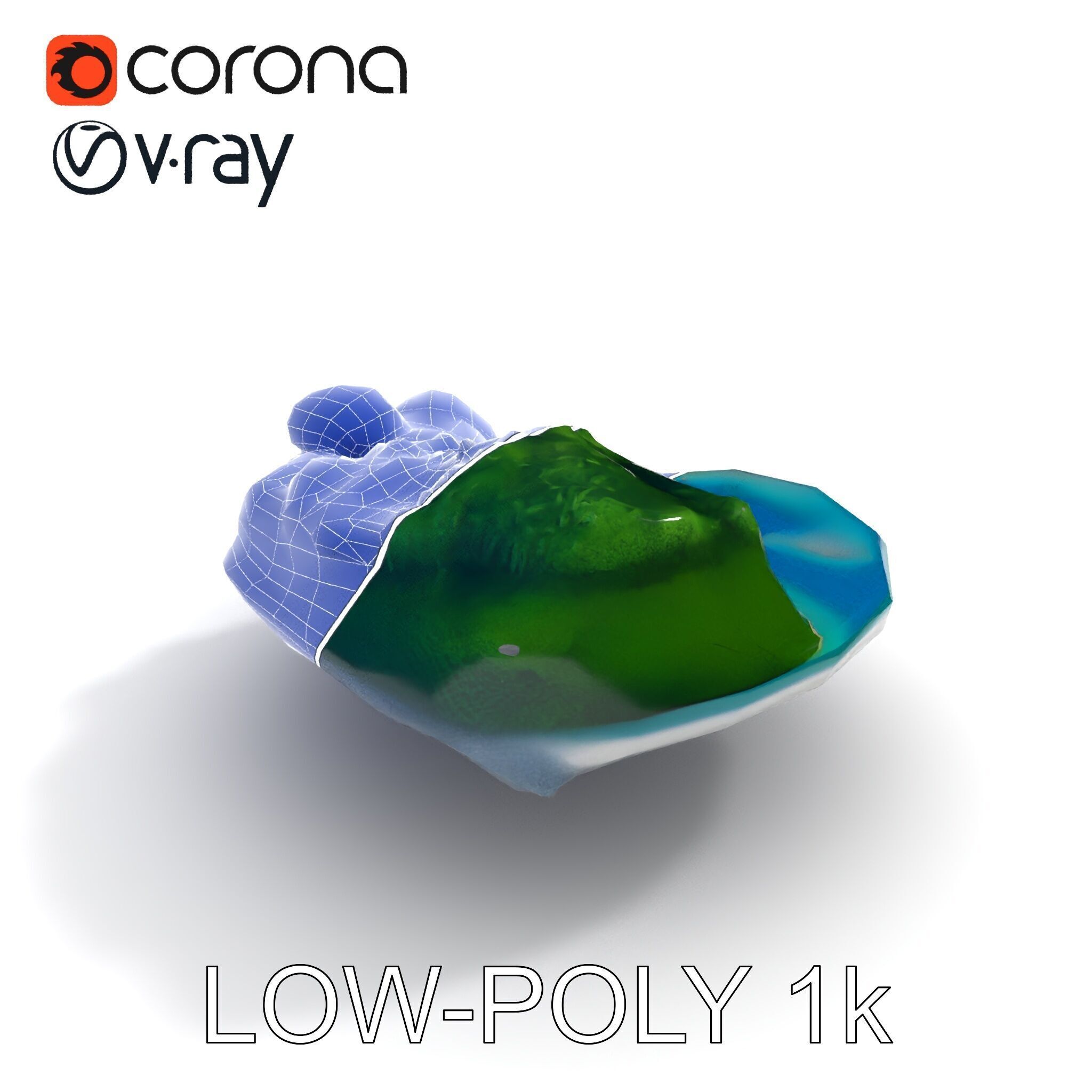 Tropical Island Scene D Model Pack Low-poly 3D model_26