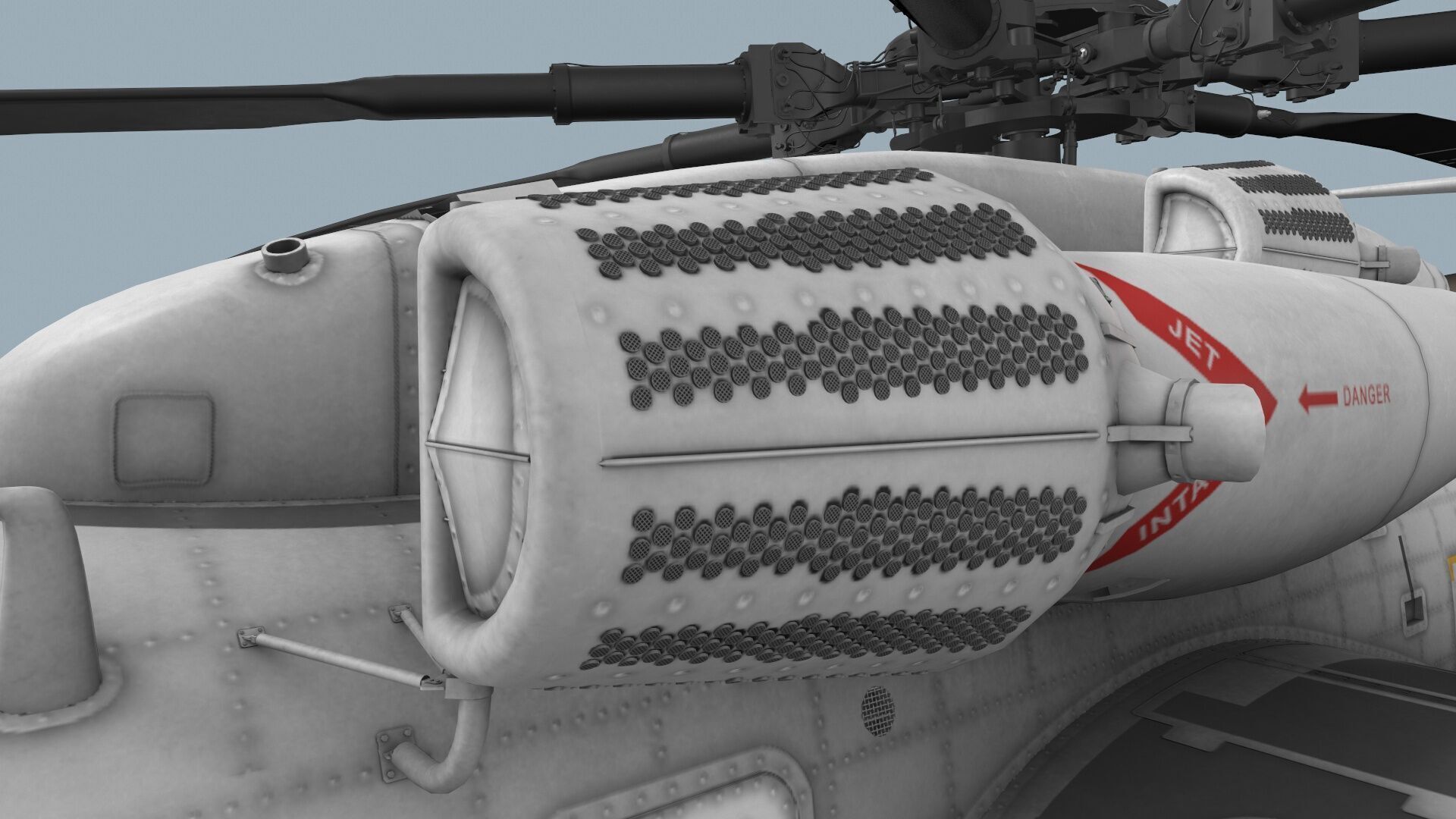 MH-53E Sea Dragon JMSDF Complex Animation Low-poly 3D model_17