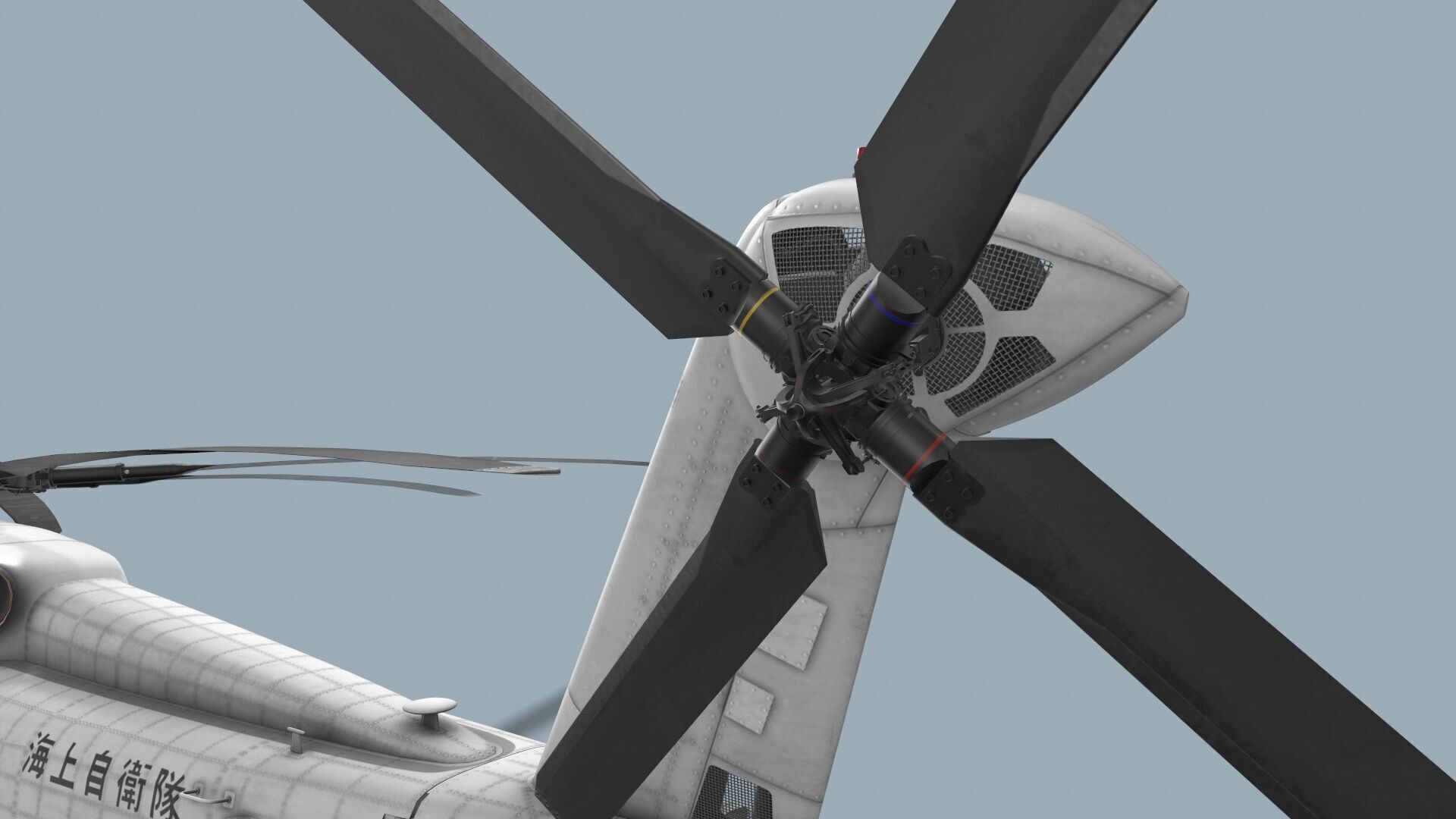 MH-53E Sea Dragon JMSDF Complex Animation Low-poly 3D model_13