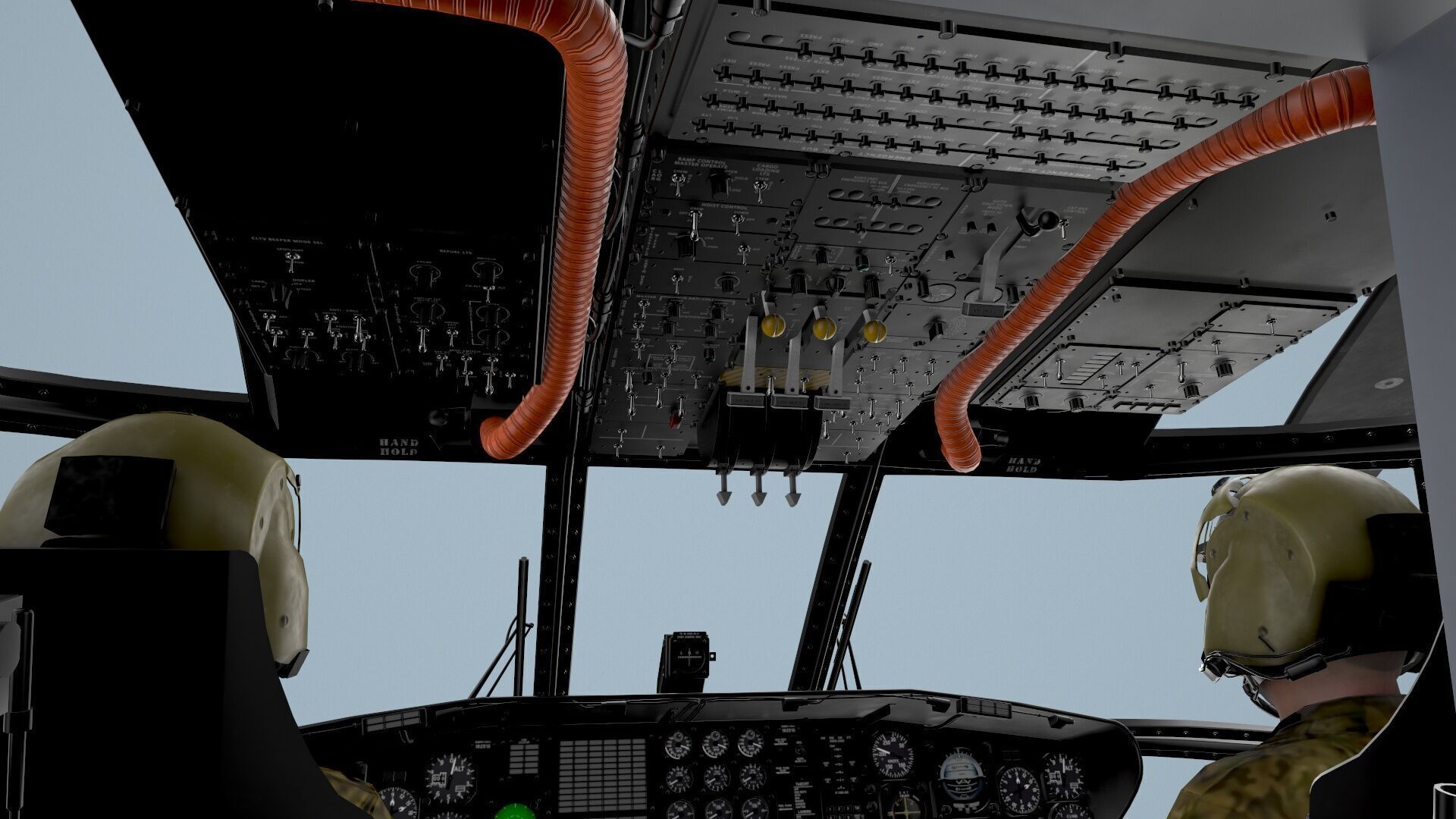 MH-53E Sea Dragon JMSDF Complex Animation Low-poly 3D model_22