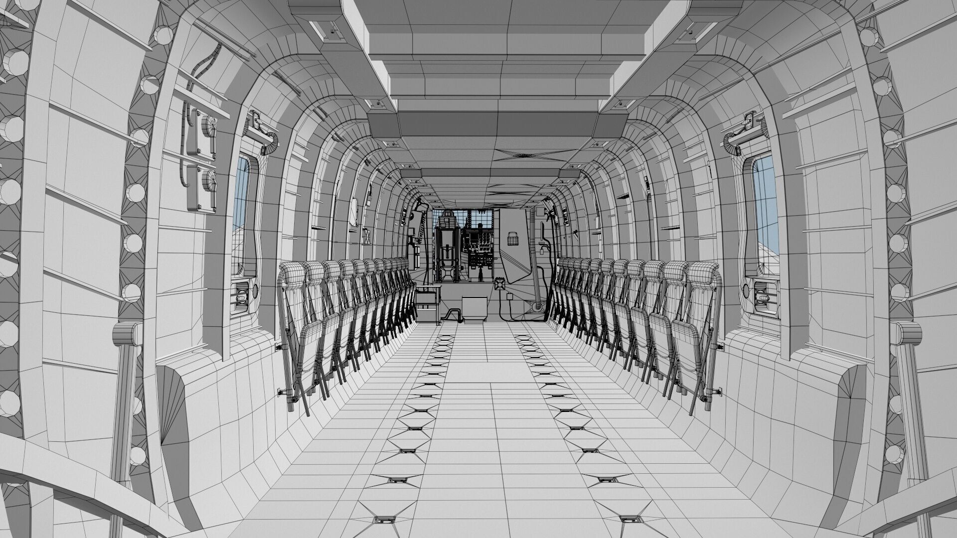 MH-53E Sea Dragon JMSDF Complex Animation Low-poly 3D model_32