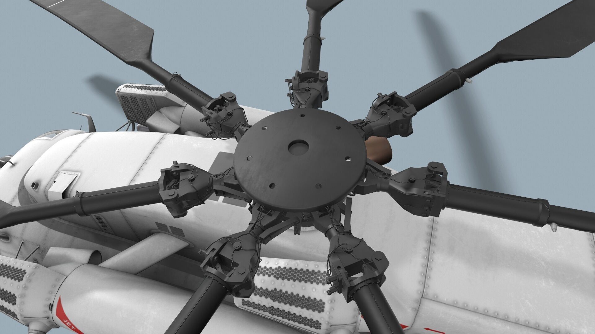 MH-53E Sea Dragon JMSDF Complex Animation Low-poly 3D model_14