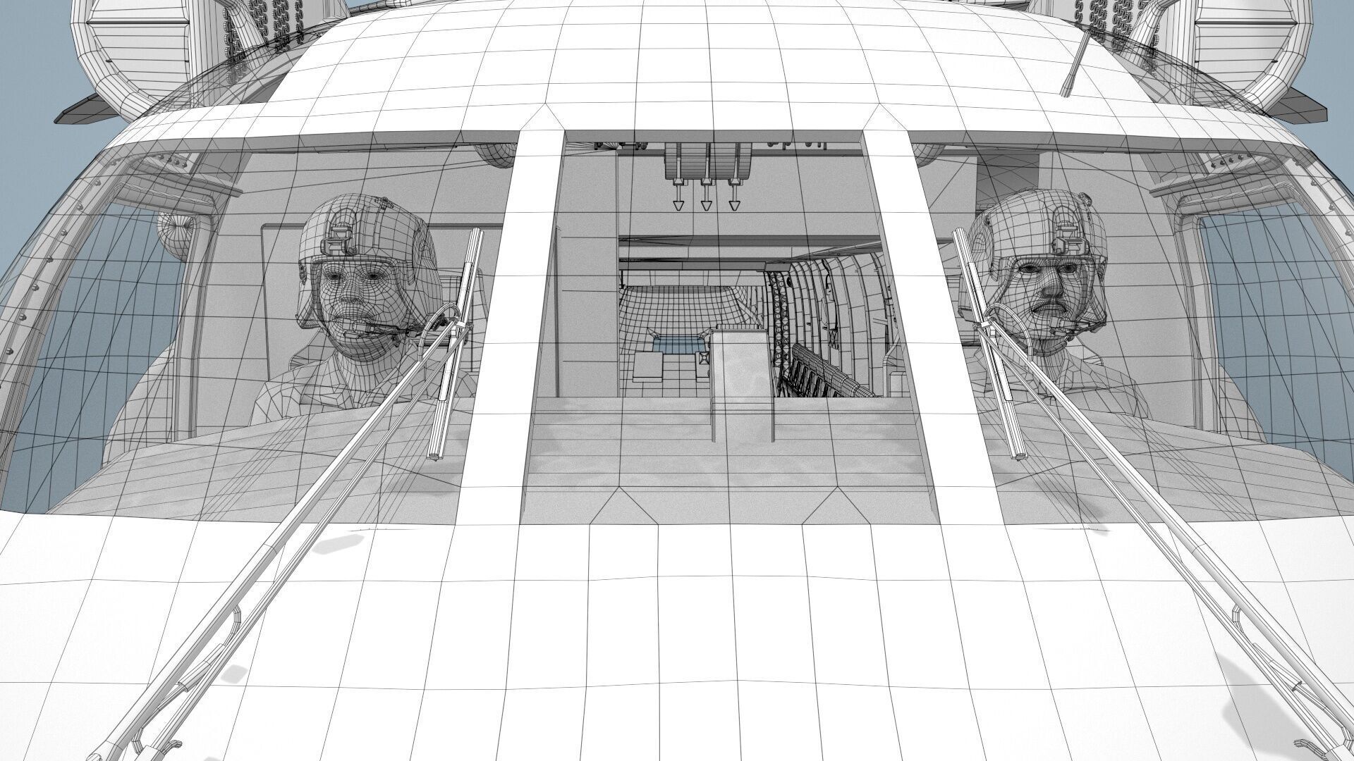 MH-53E Sea Dragon JMSDF Complex Animation Low-poly 3D model_33