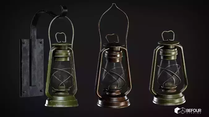 Lantern - Oil Lamp Set