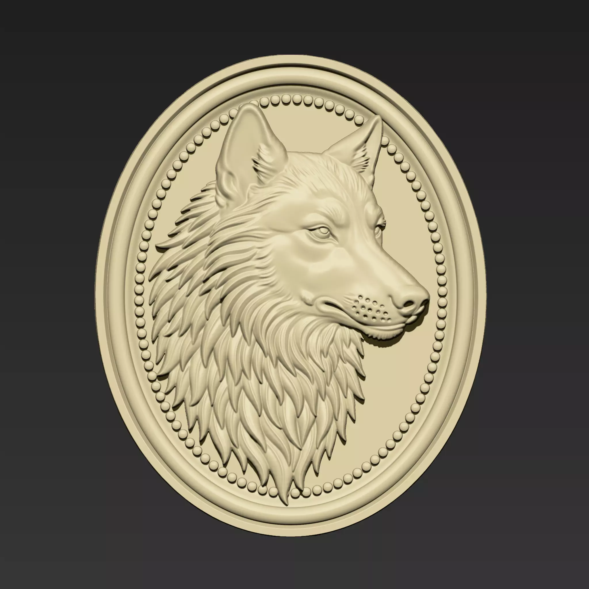 Wolf Head A149 3D print model