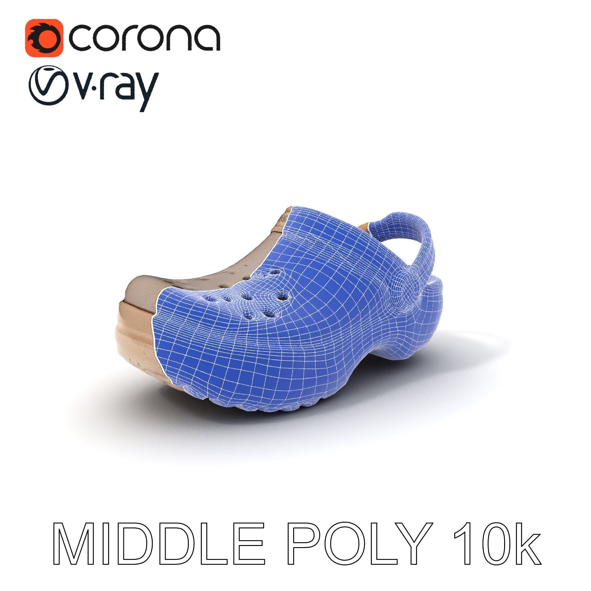 Casual Clog Footwear Model Pack Low-poly 3D model_21