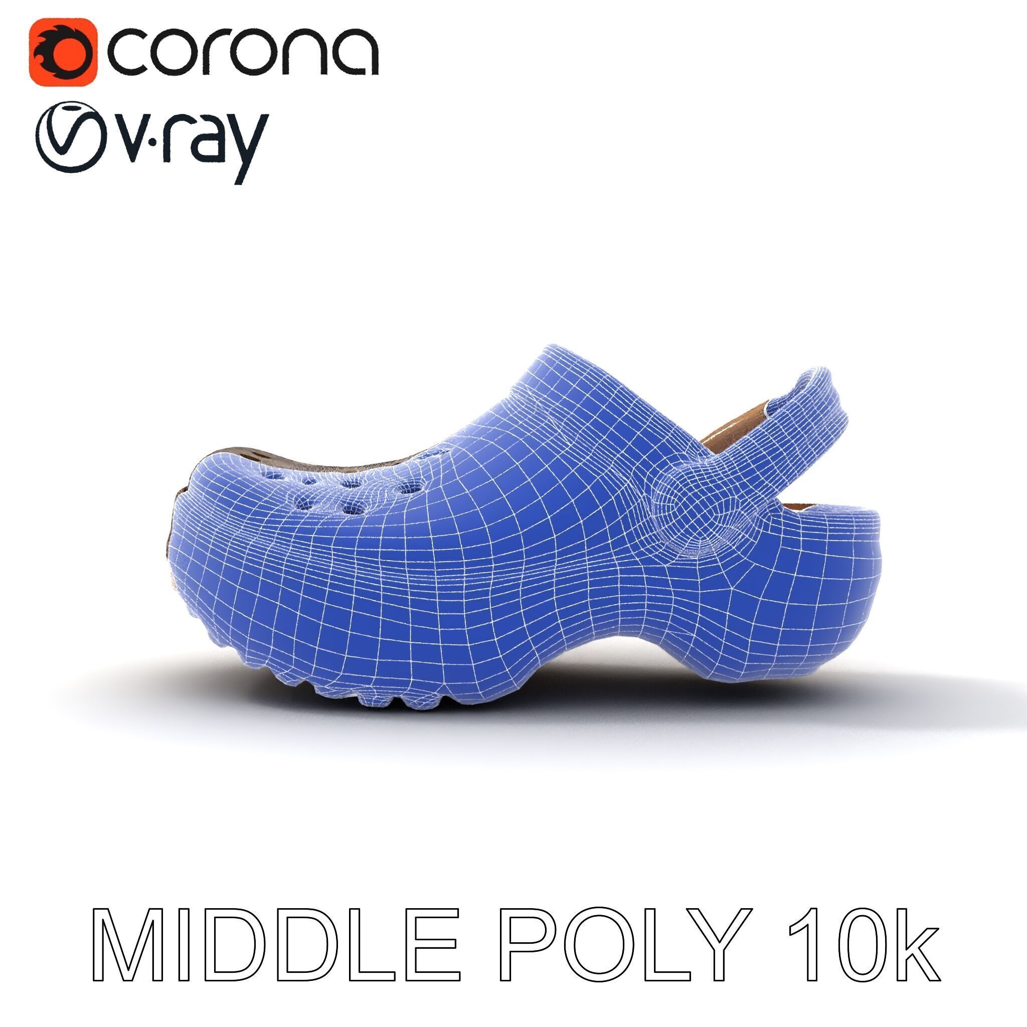 Casual Clog Footwear Model Pack Low-poly 3D model_26