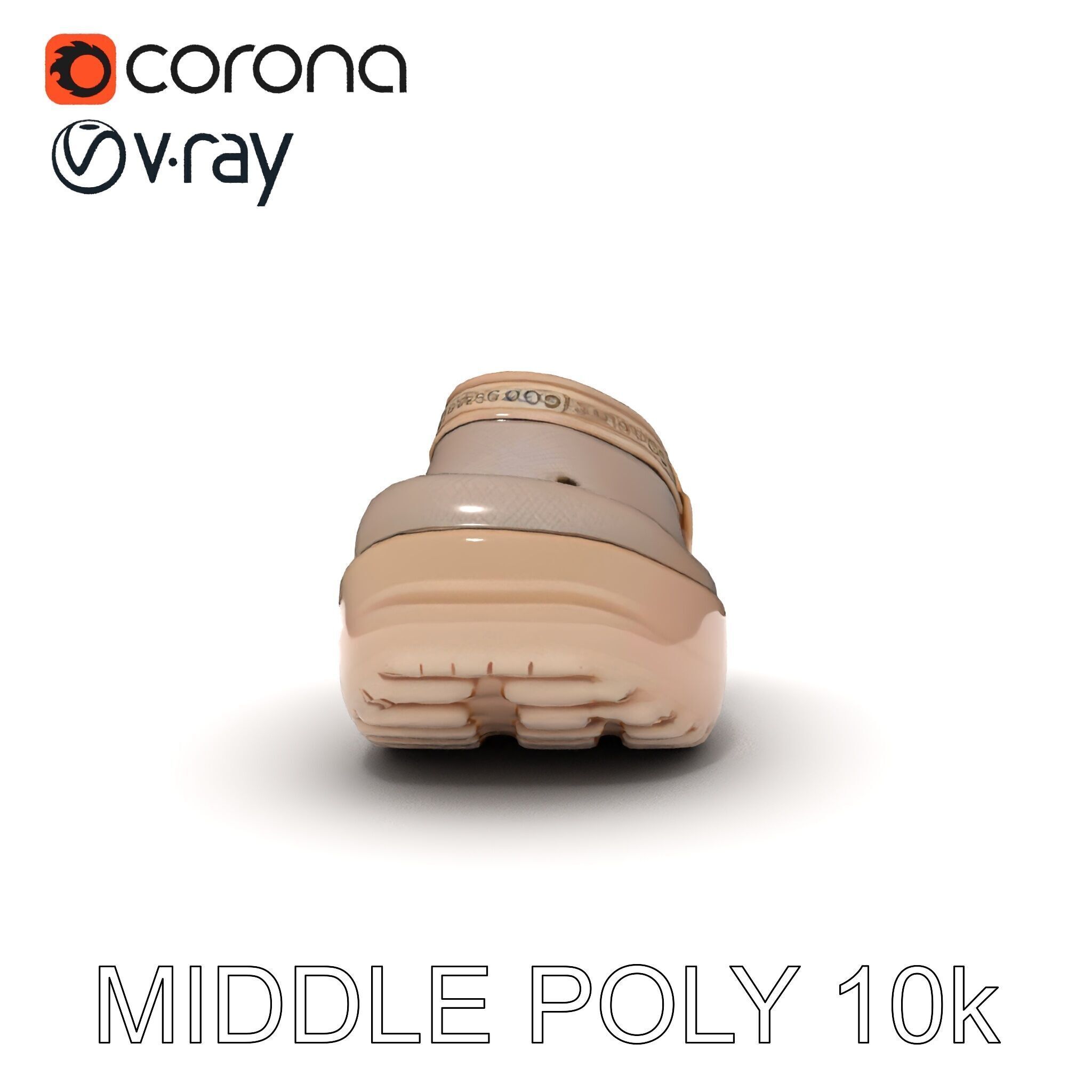 Casual Clog Footwear Model Pack Low-poly 3D model_6