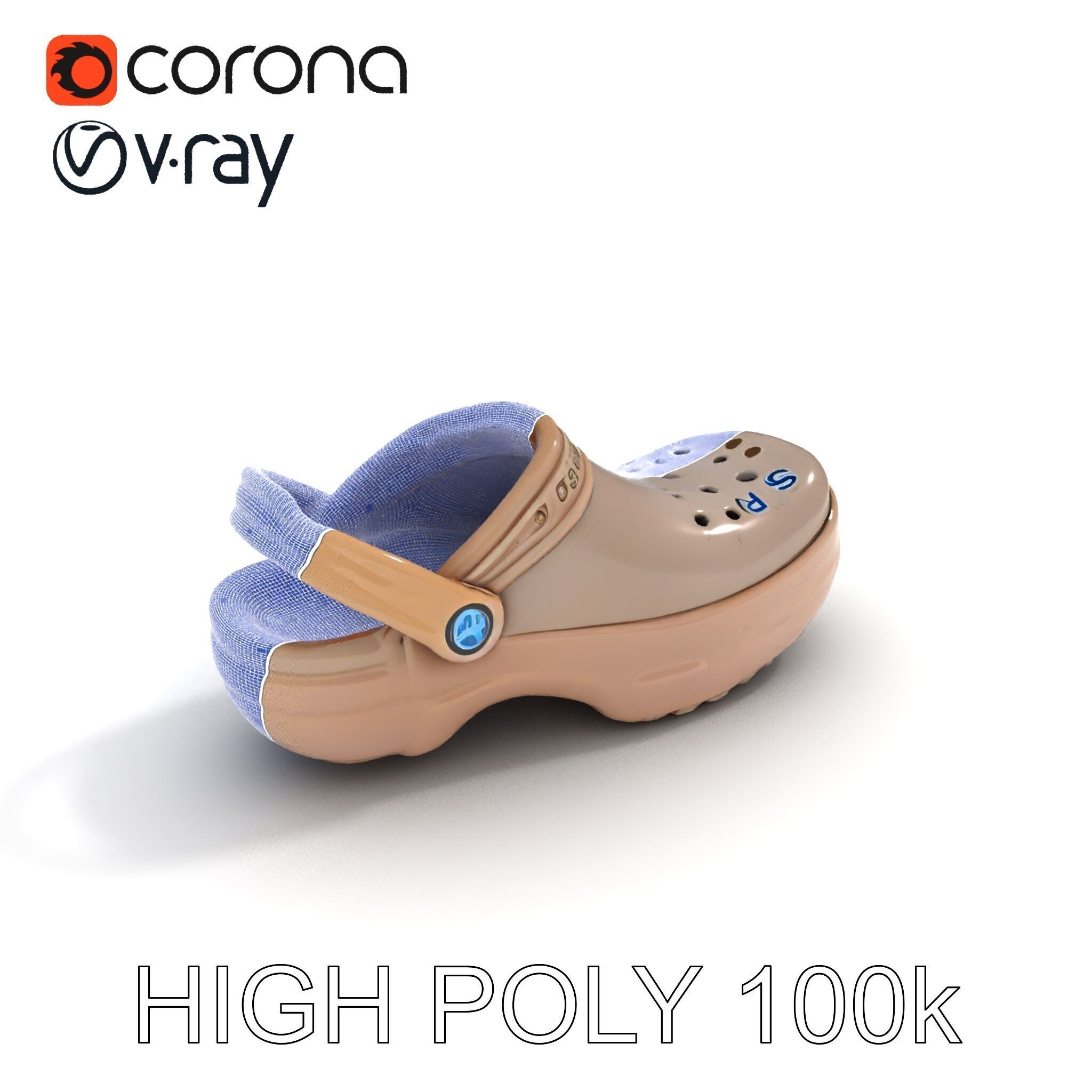 Casual Clog Footwear Model Pack Low-poly 3D model_28