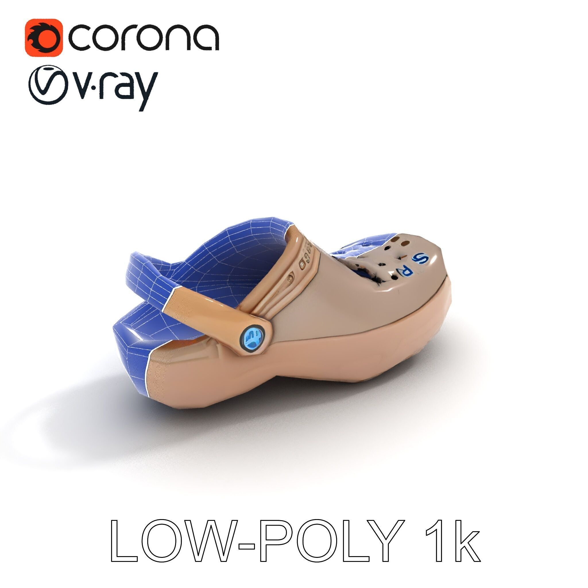 Casual Clog Footwear Model Pack Low-poly 3D model_19