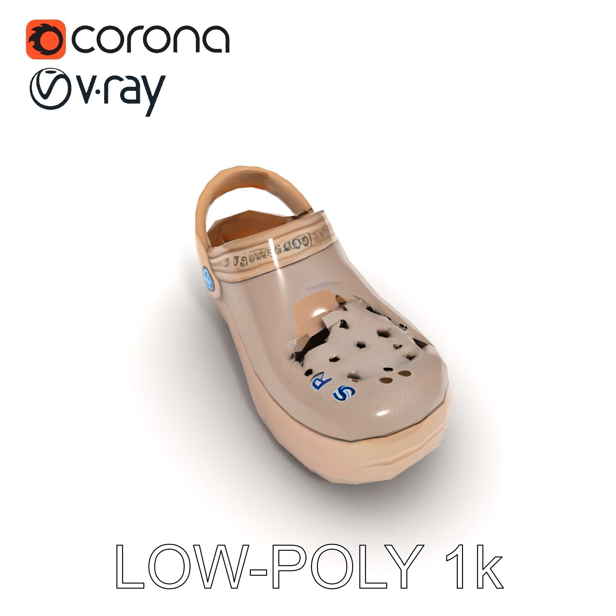 Casual Clog Footwear Model Pack Low-poly 3D model_30