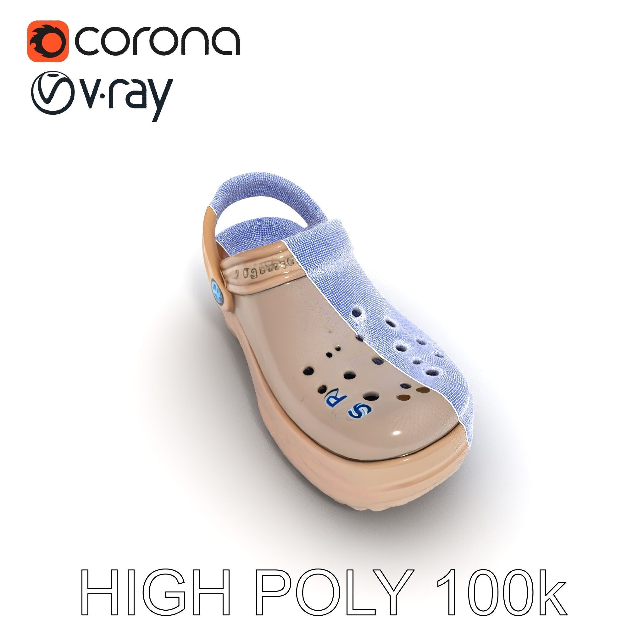 Casual Clog Footwear Model Pack Low-poly 3D model_15