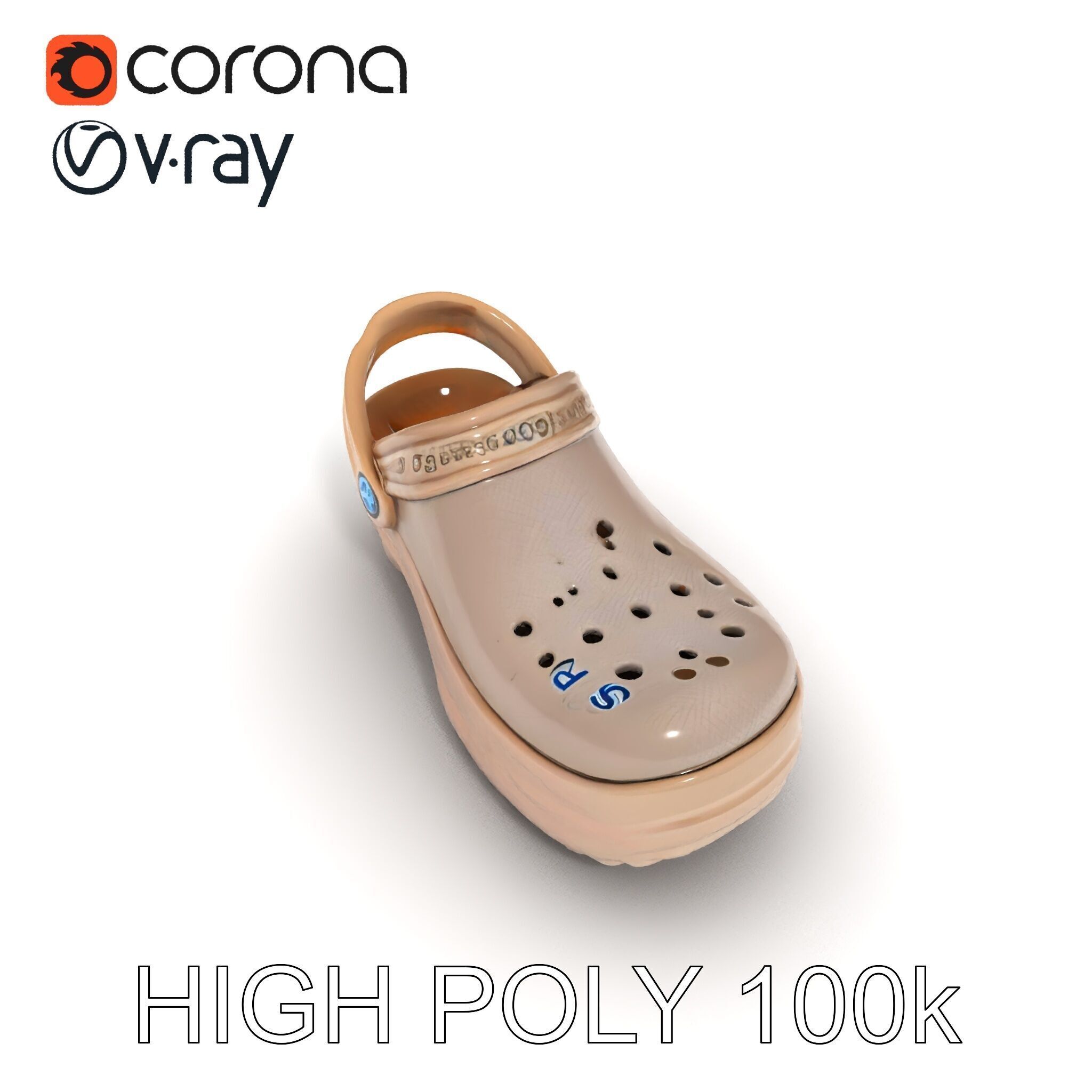 Casual Clog Footwear Model Pack Low-poly 3D model_35