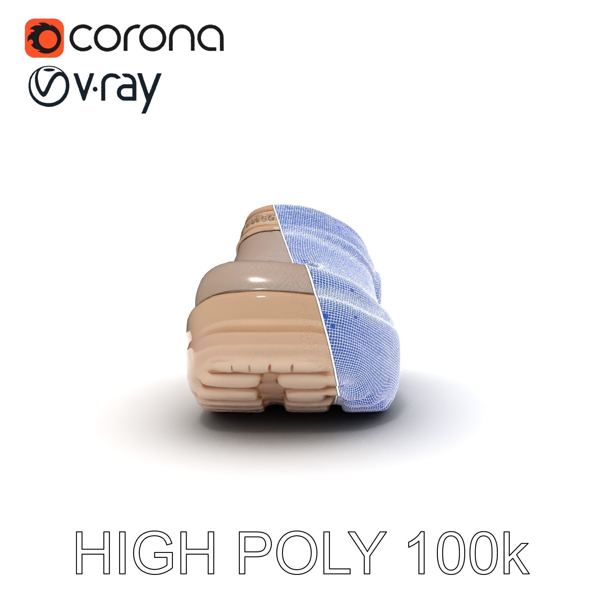 Casual Clog Footwear Model Pack Low-poly 3D model_8