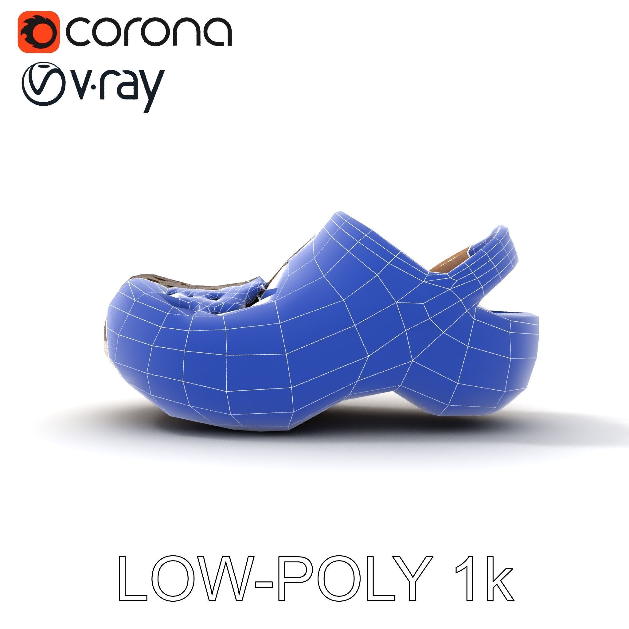 Casual Clog Footwear Model Pack Low-poly 3D model_25