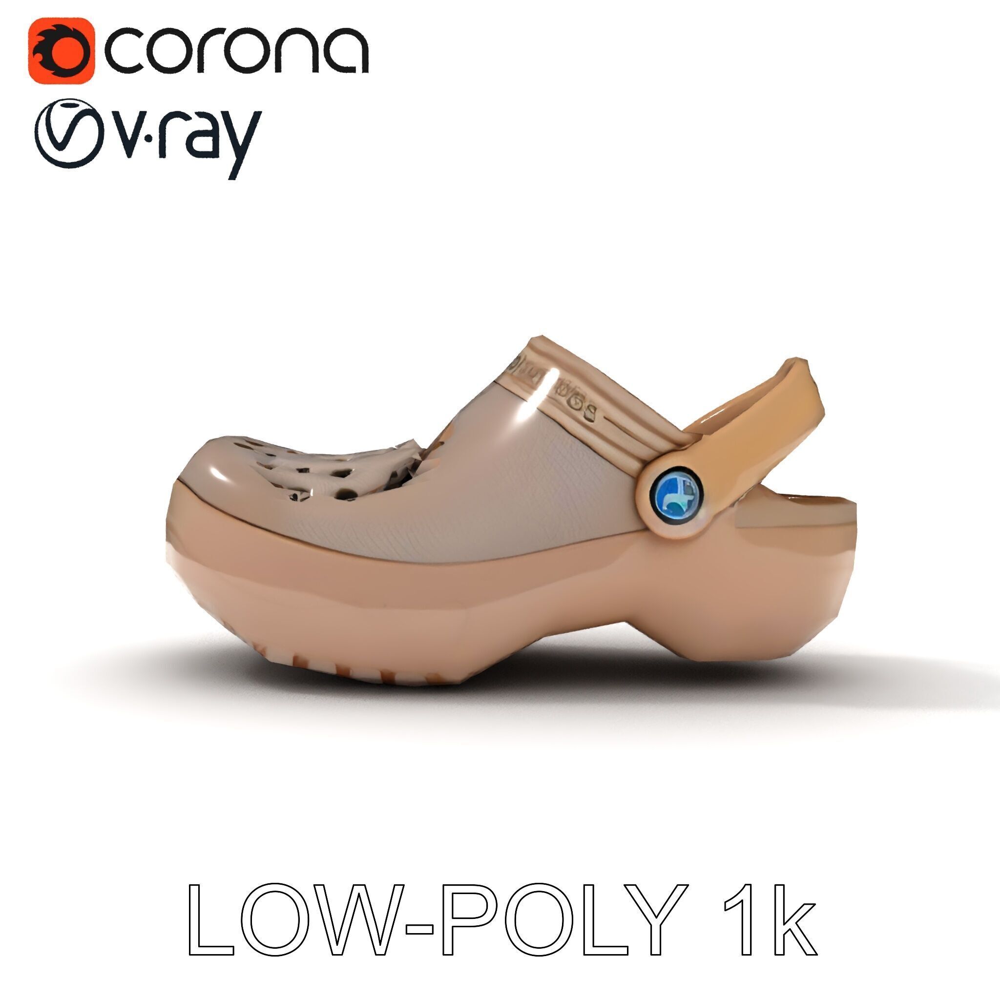 Casual Clog Footwear Model Pack Low-poly 3D model_27