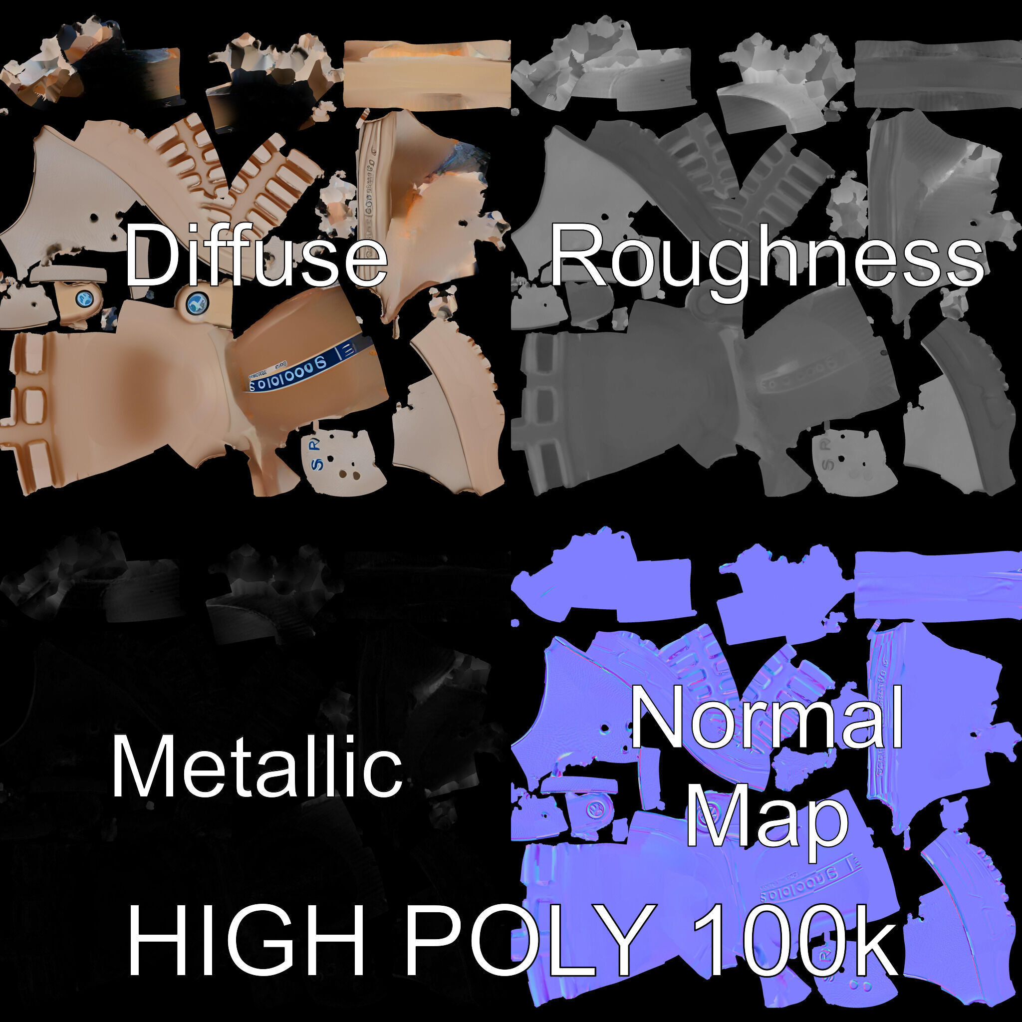 Casual Clog Footwear Model Pack Low-poly 3D model_2