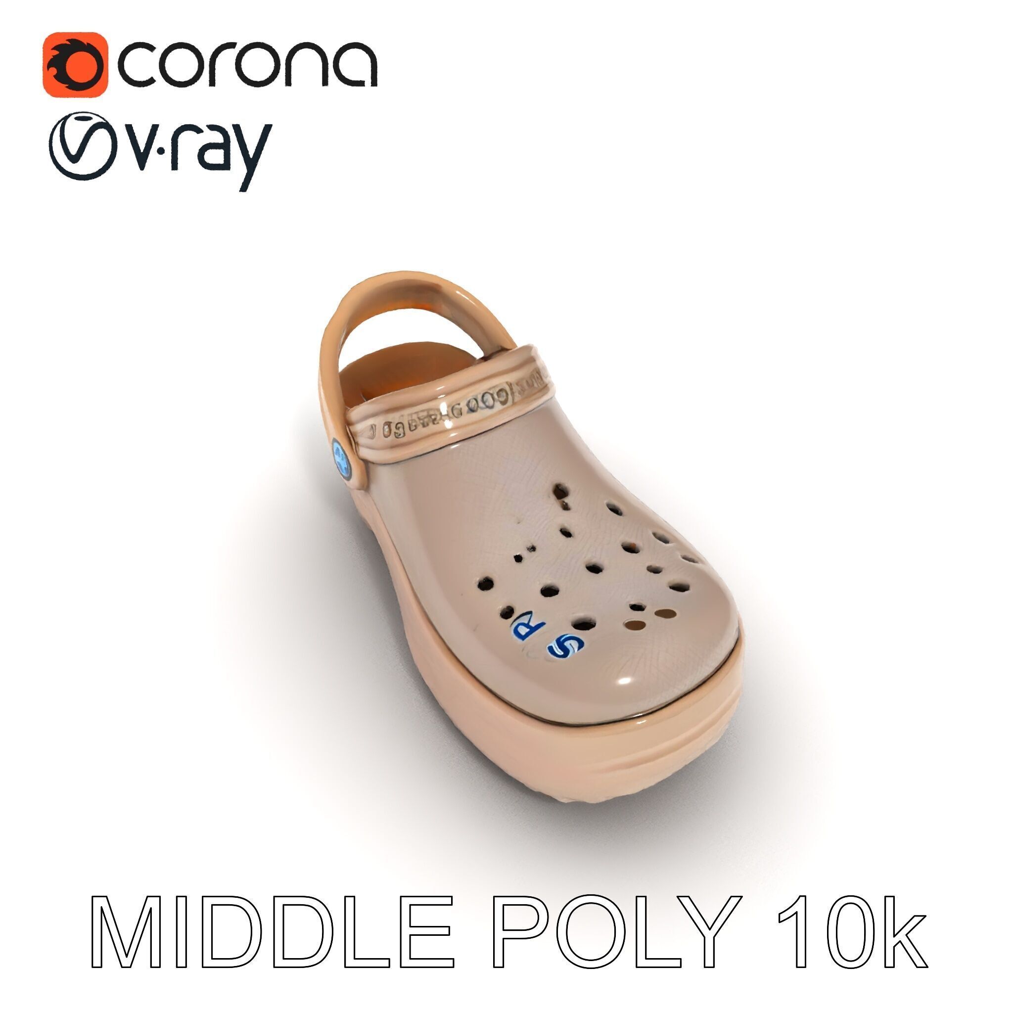 Casual Clog Footwear Model Pack Low-poly 3D model_32