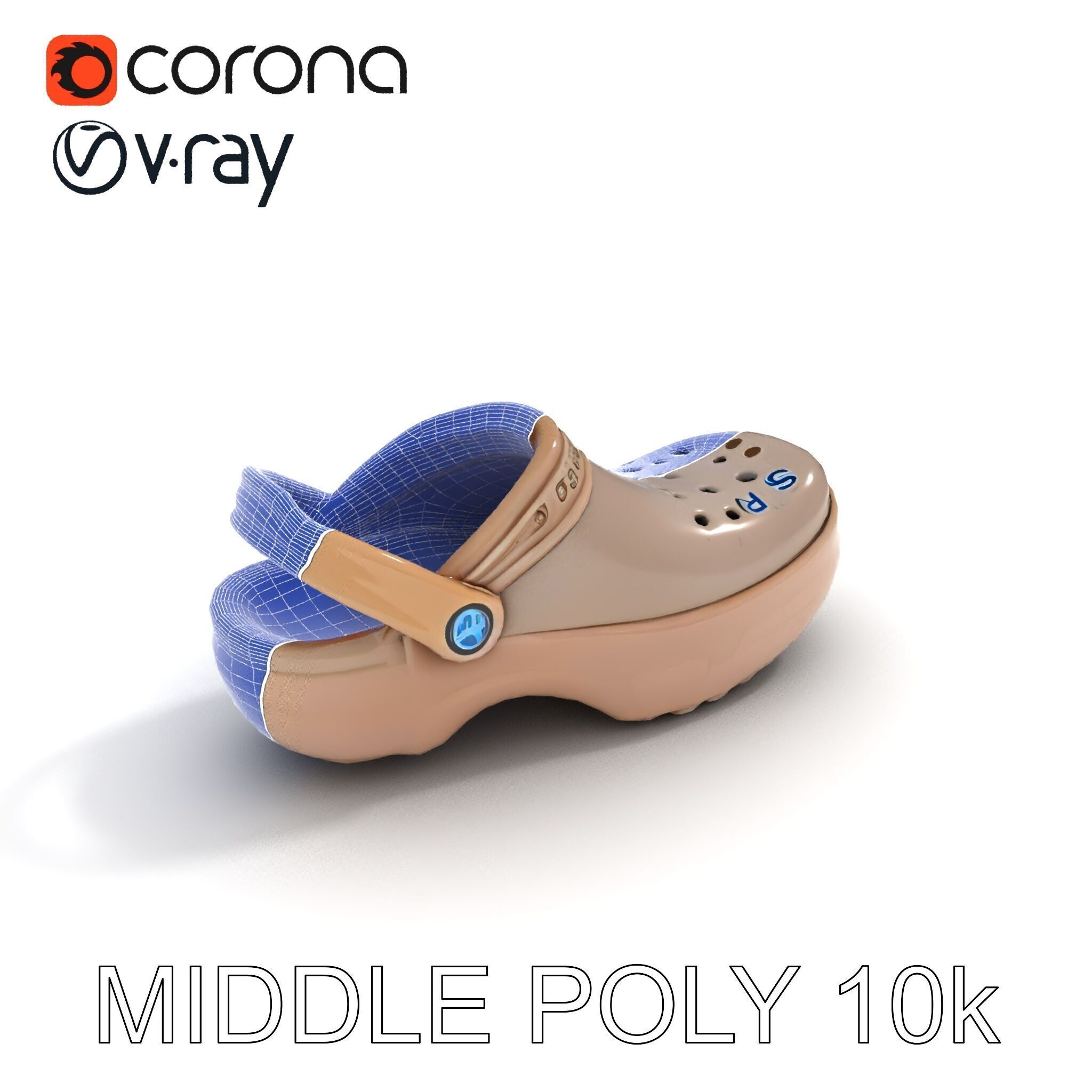 Casual Clog Footwear Model Pack Low-poly 3D model_9
