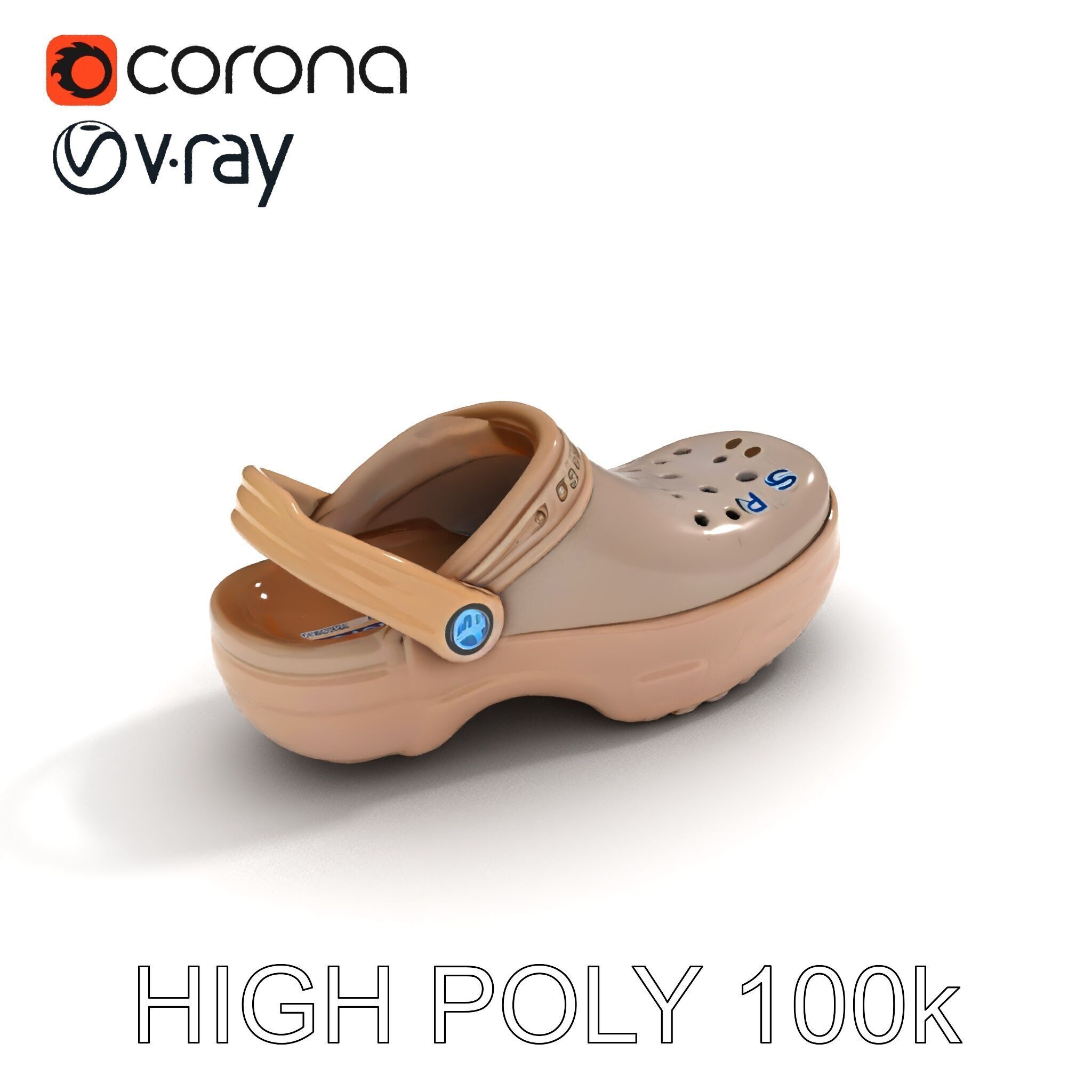 Casual Clog Footwear Model Pack Low-poly 3D model_34
