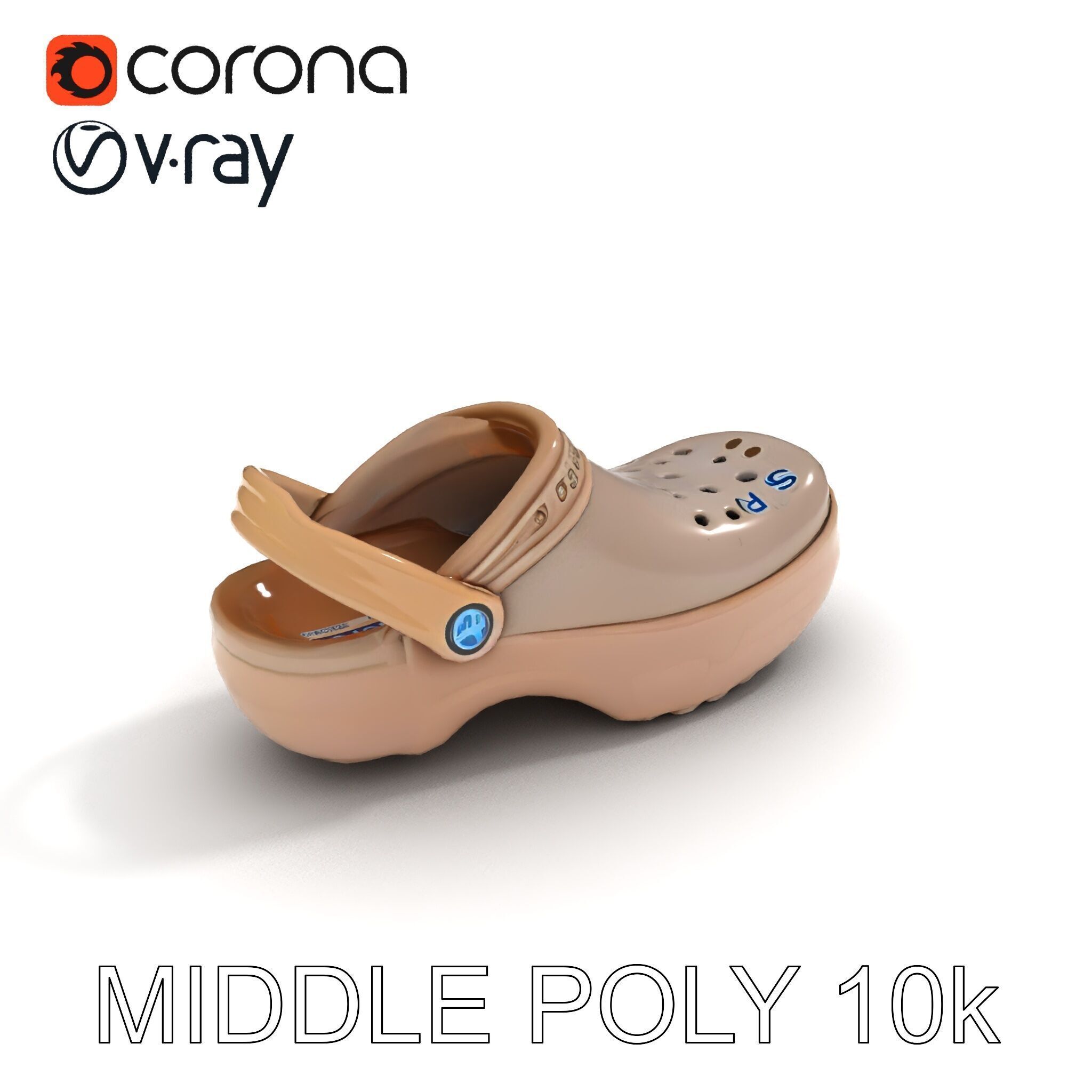 Casual Clog Footwear Model Pack Low-poly 3D model_16