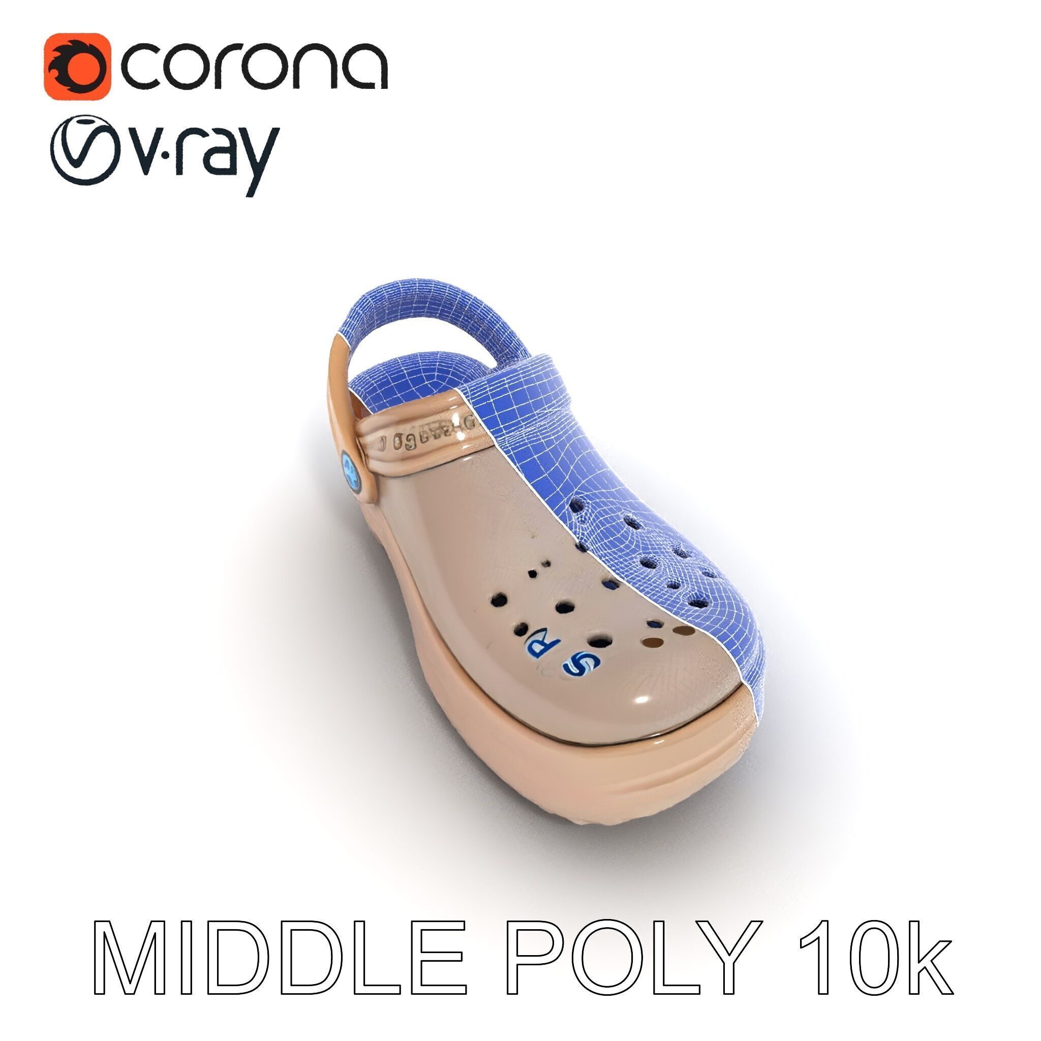Casual Clog Footwear Model Pack Low-poly 3D model_18