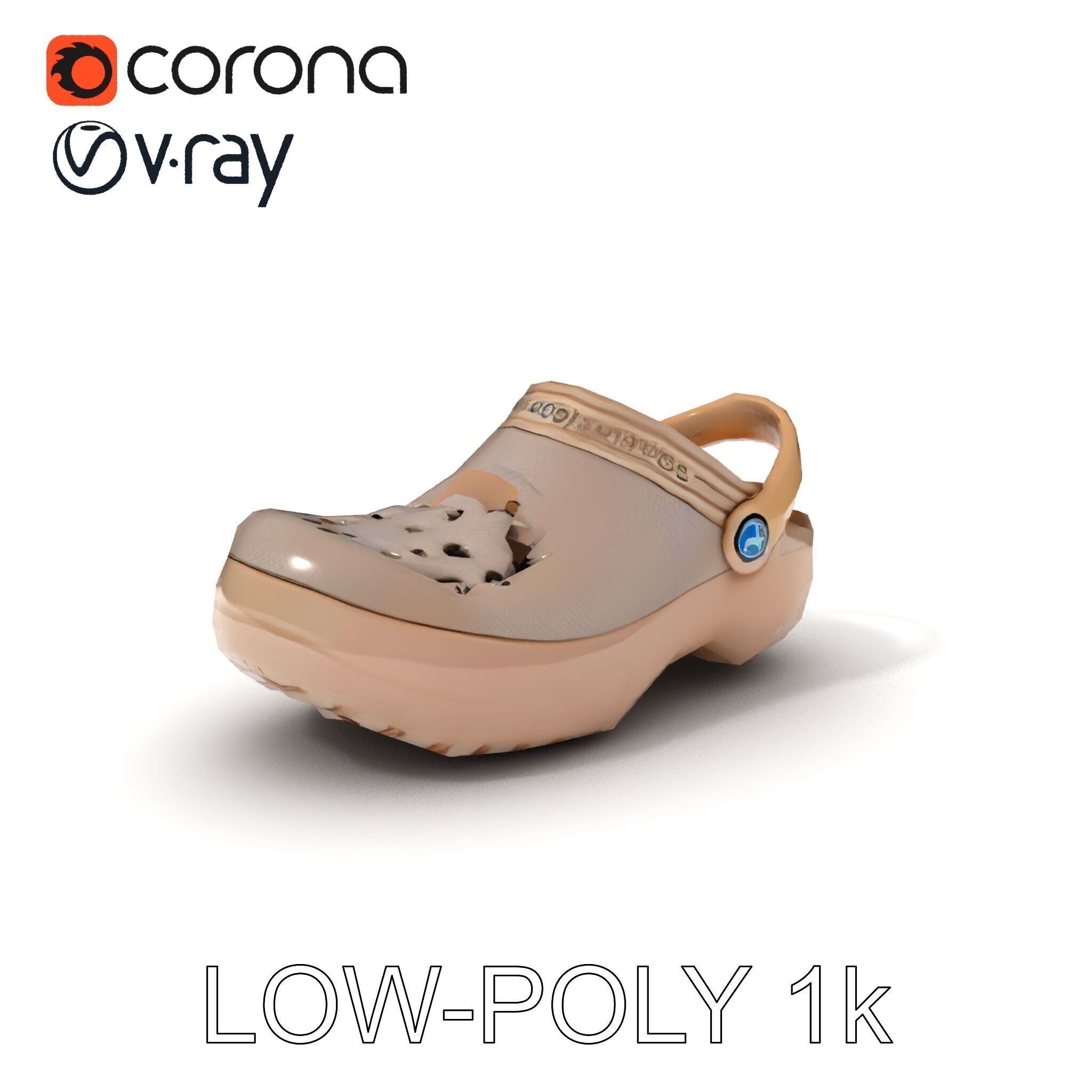 Casual Clog Footwear Model Pack Low-poly 3D model_14