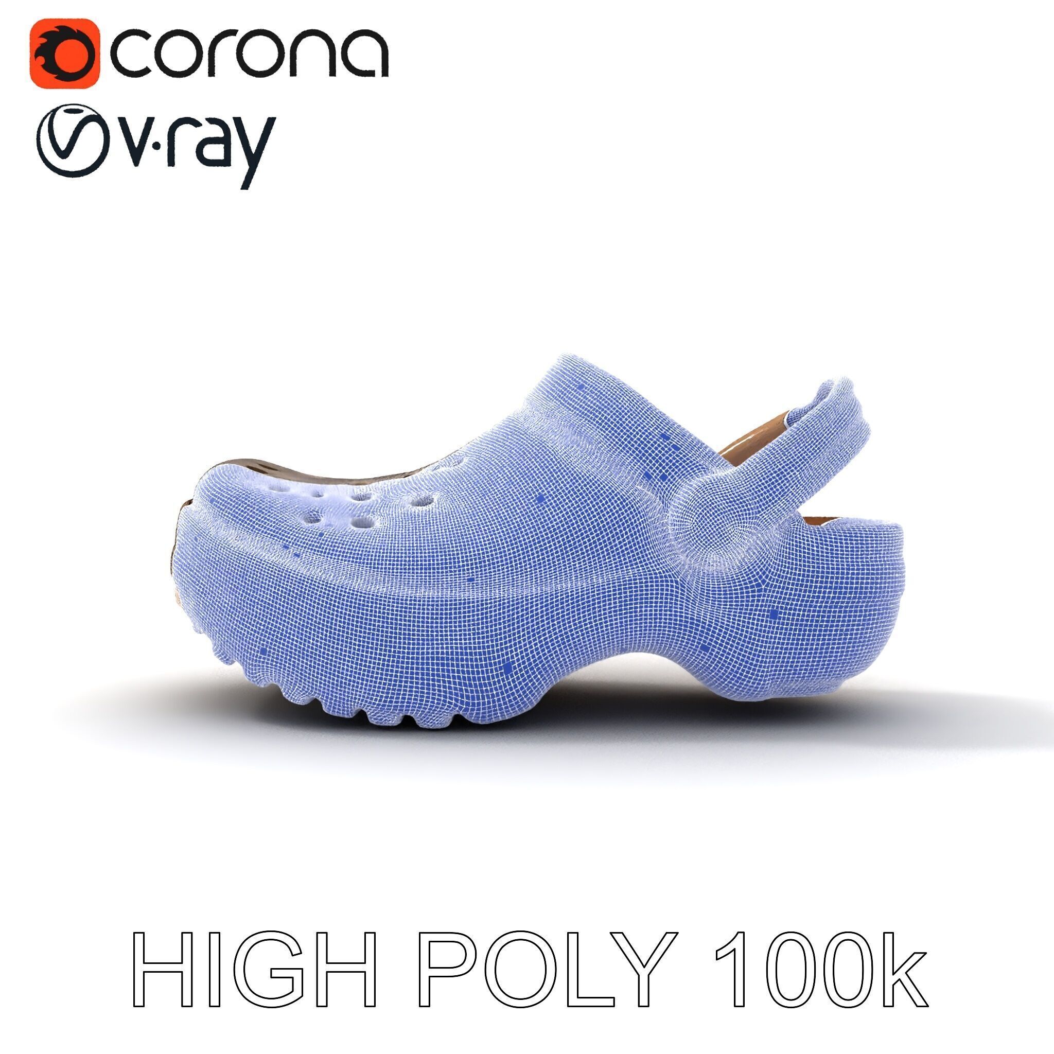 Casual Clog Footwear Model Pack Low-poly 3D model_23