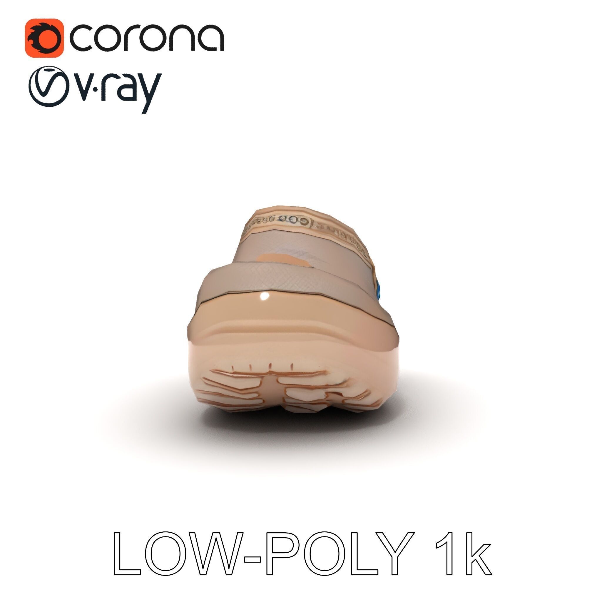 Casual Clog Footwear Model Pack Low-poly 3D model_7