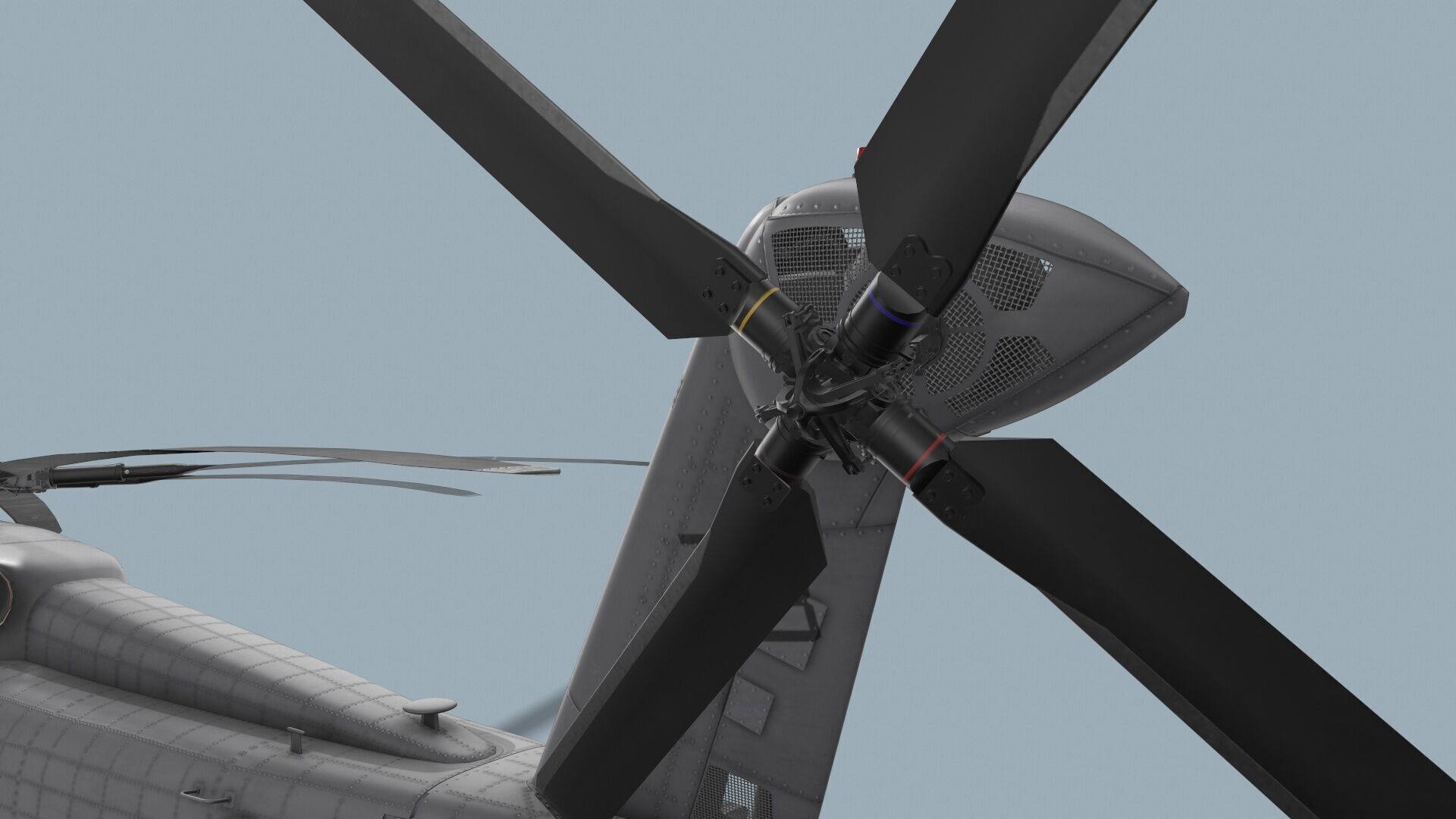 MH-53E Sea Dragon US Navy Complex Animation Low-poly 3D model_13