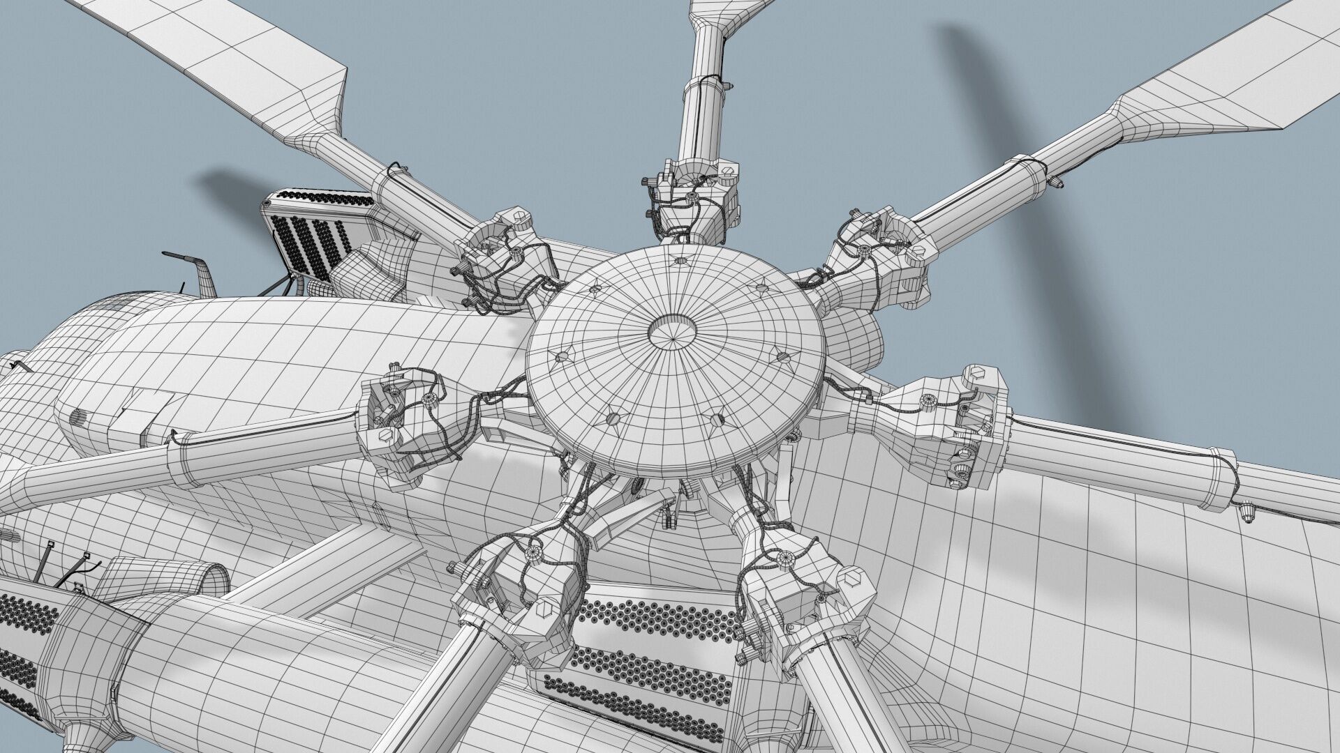 MH-53E Sea Dragon US Navy Complex Animation Low-poly 3D model_34