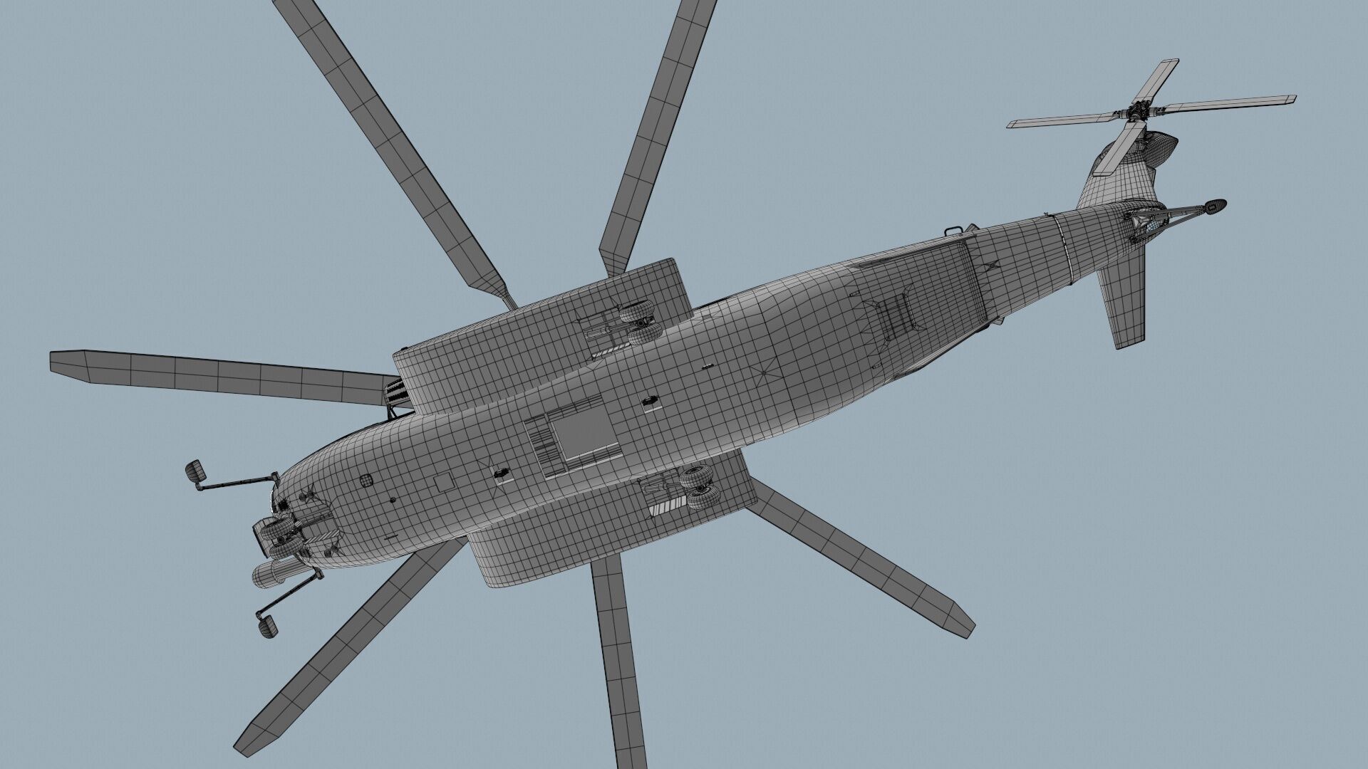 MH-53E Sea Dragon US Navy Complex Animation Low-poly 3D model_31