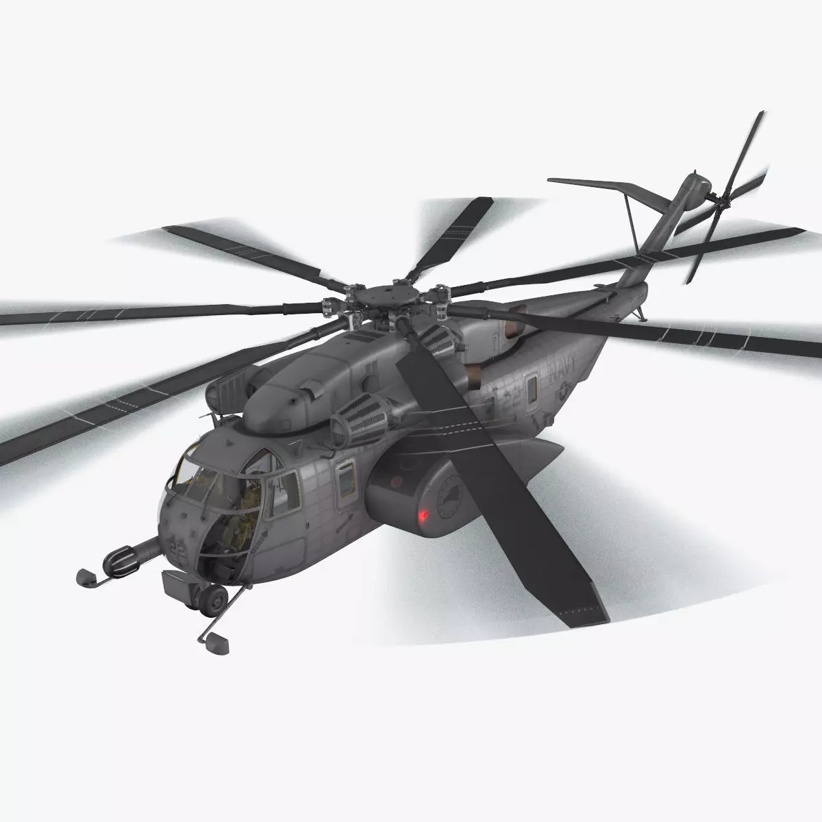 MH-53E Sea Dragon US Navy Complex Animation Low-poly 3D model_0