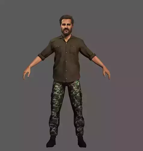 3D Character -  Male Adventurer- Fully Rigged