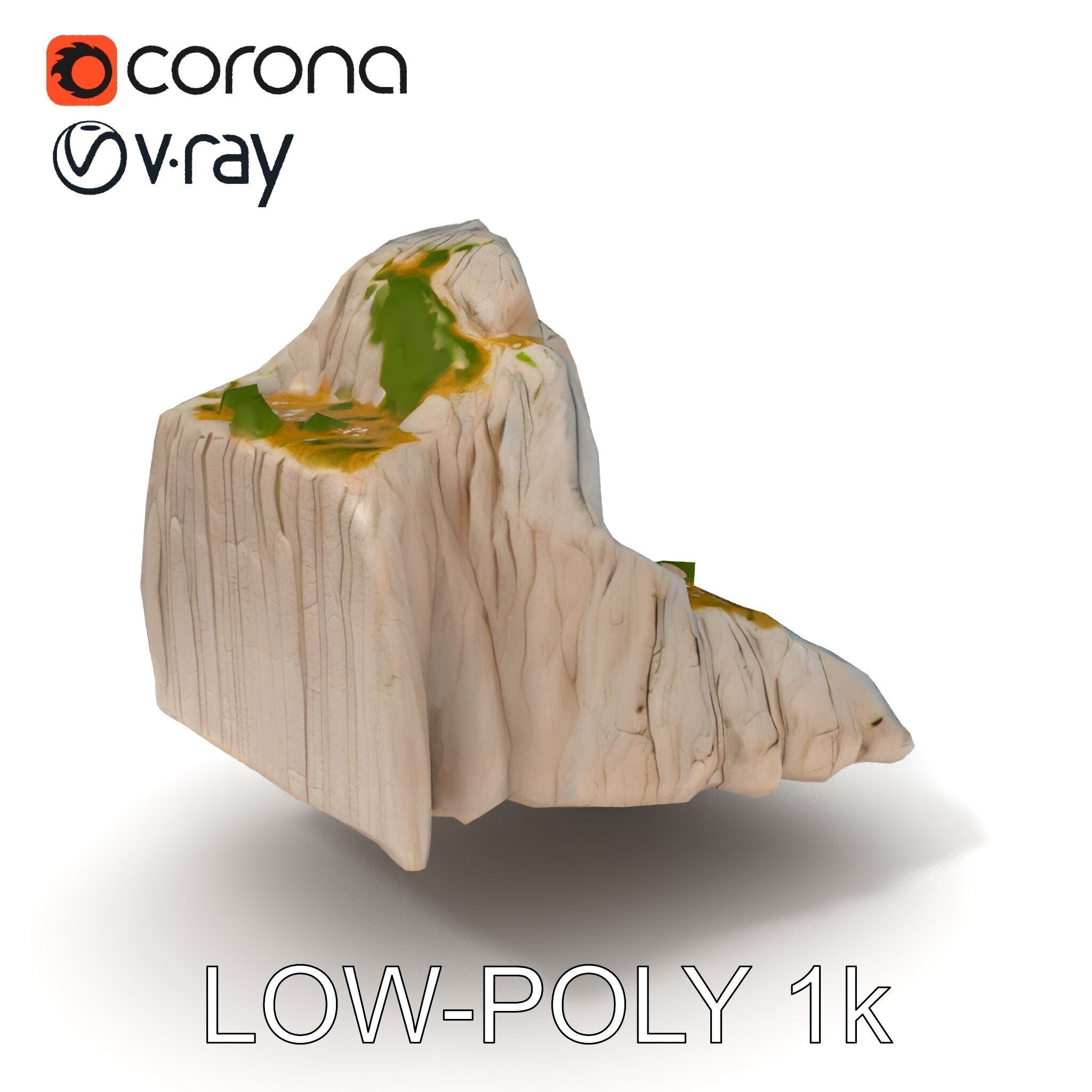 Realistic Rocky Cliff with Vegetation Model Pack Low-poly 3D model_30