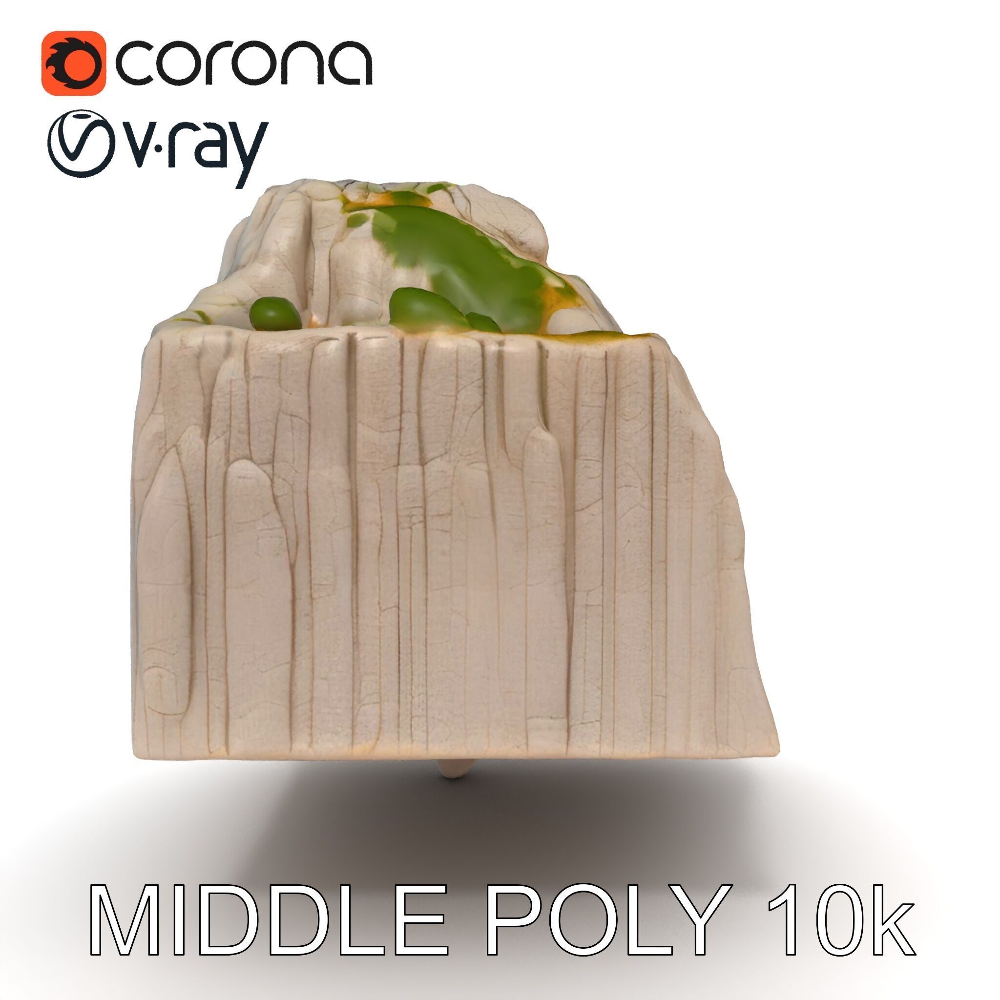 Realistic Rocky Cliff with Vegetation Model Pack Low-poly 3D model_32