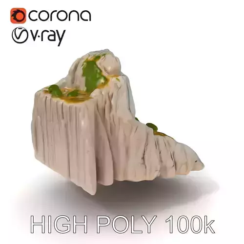 Realistic Rocky Cliff with Vegetation Model Pack