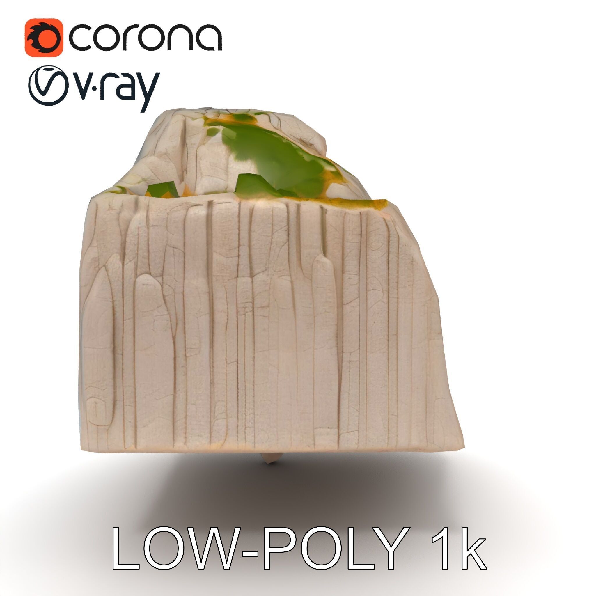 Realistic Rocky Cliff with Vegetation Model Pack Low-poly 3D model_21