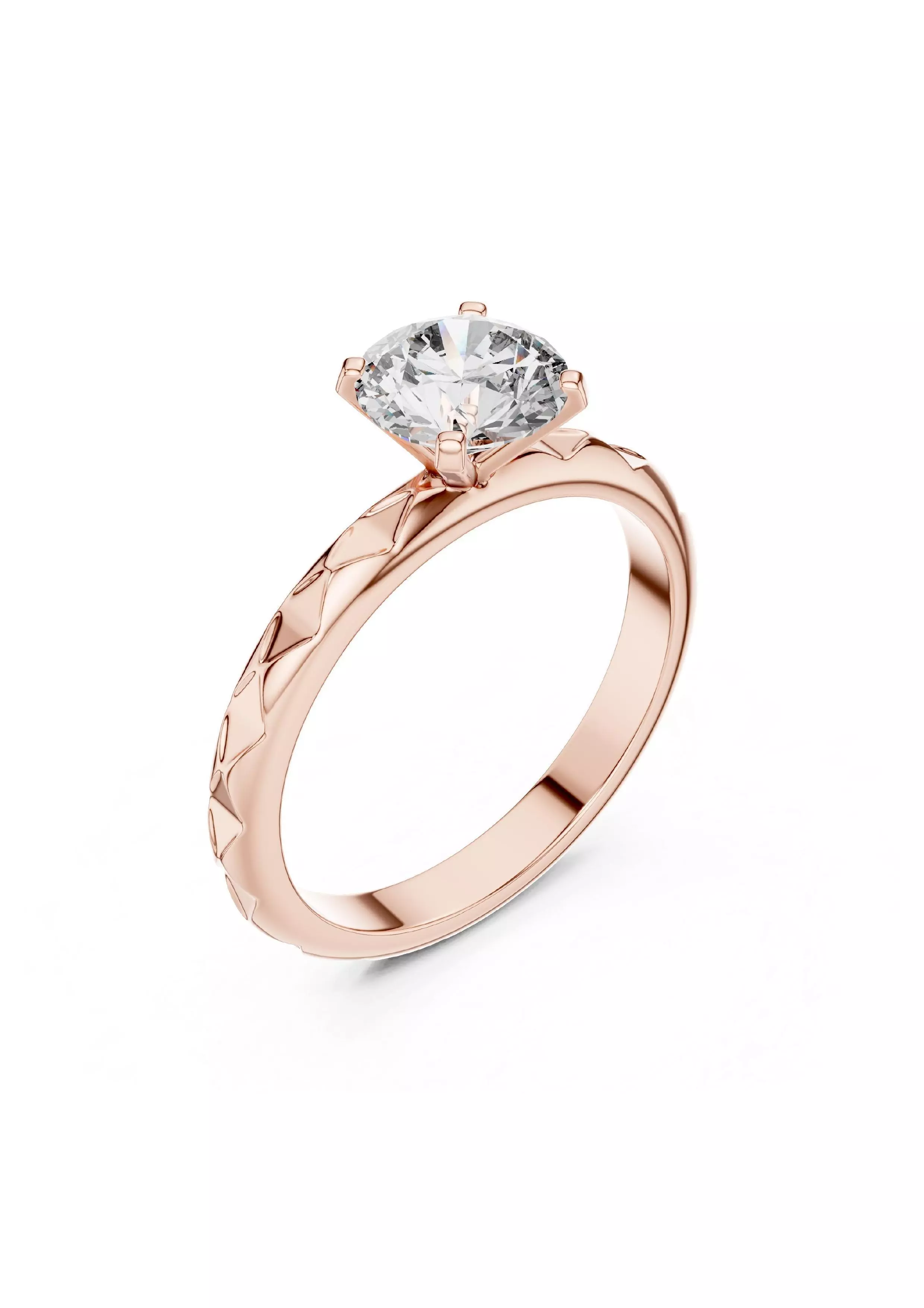 100 Solitaire Ring Earrings Pendant 3D print model_43