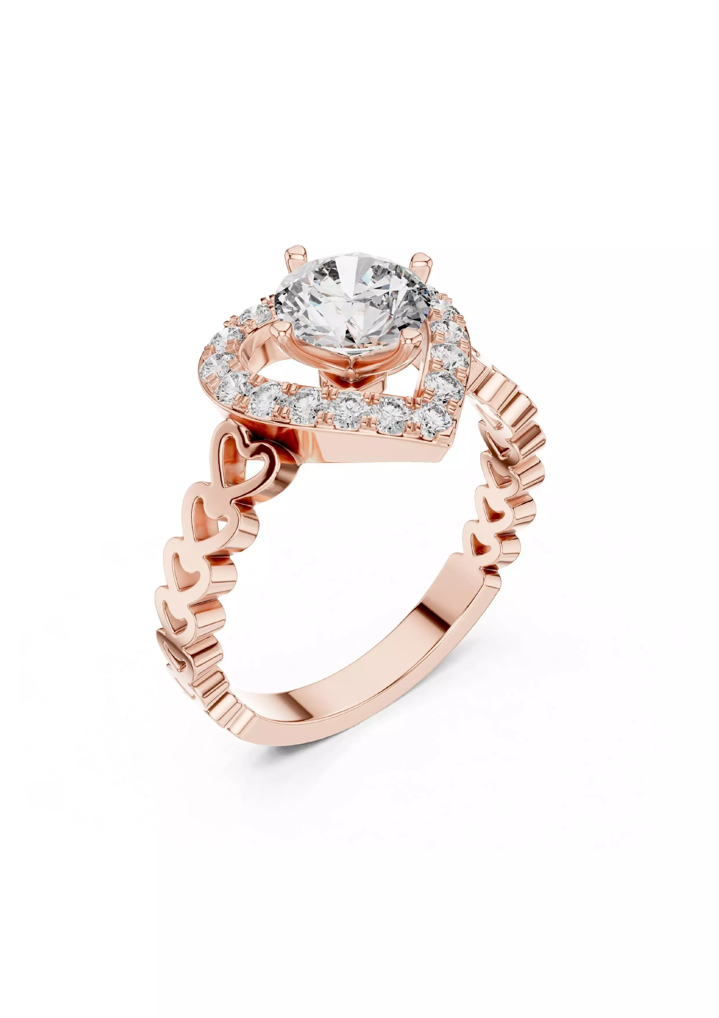 100 Solitaire Ring Earrings Pendant 3D print model_90