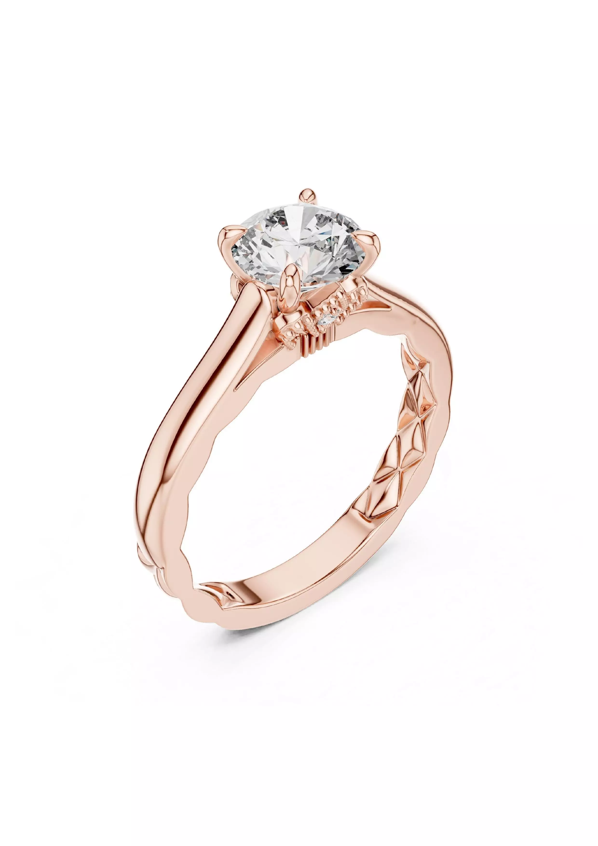 100 Solitaire Ring Earrings Pendant 3D print model_74