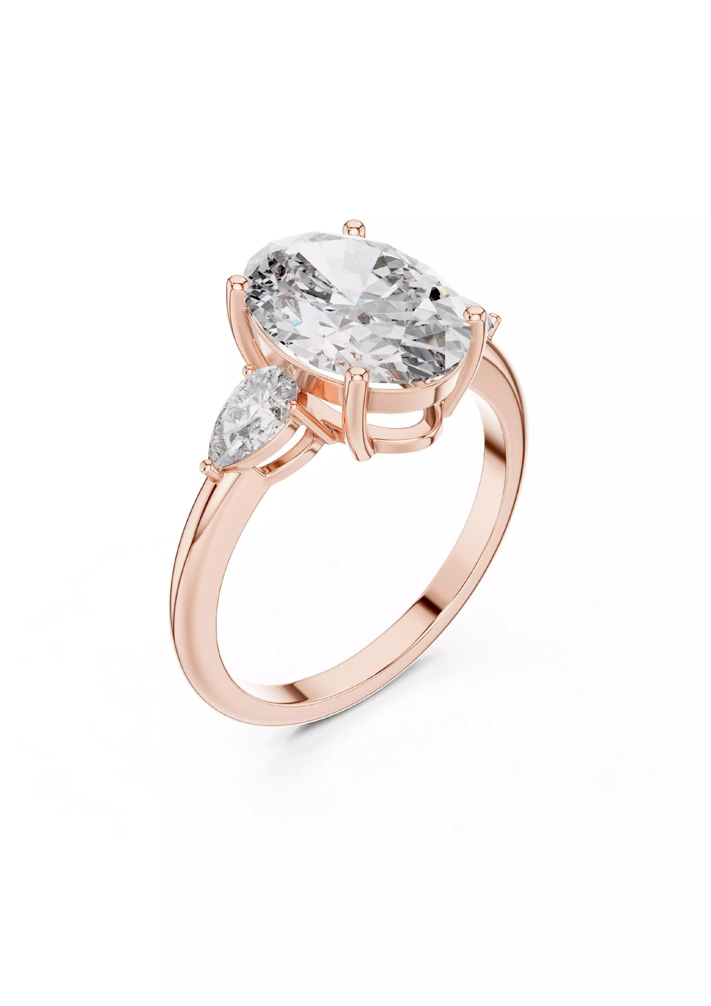 100 Solitaire Ring Earrings Pendant 3D print model_81