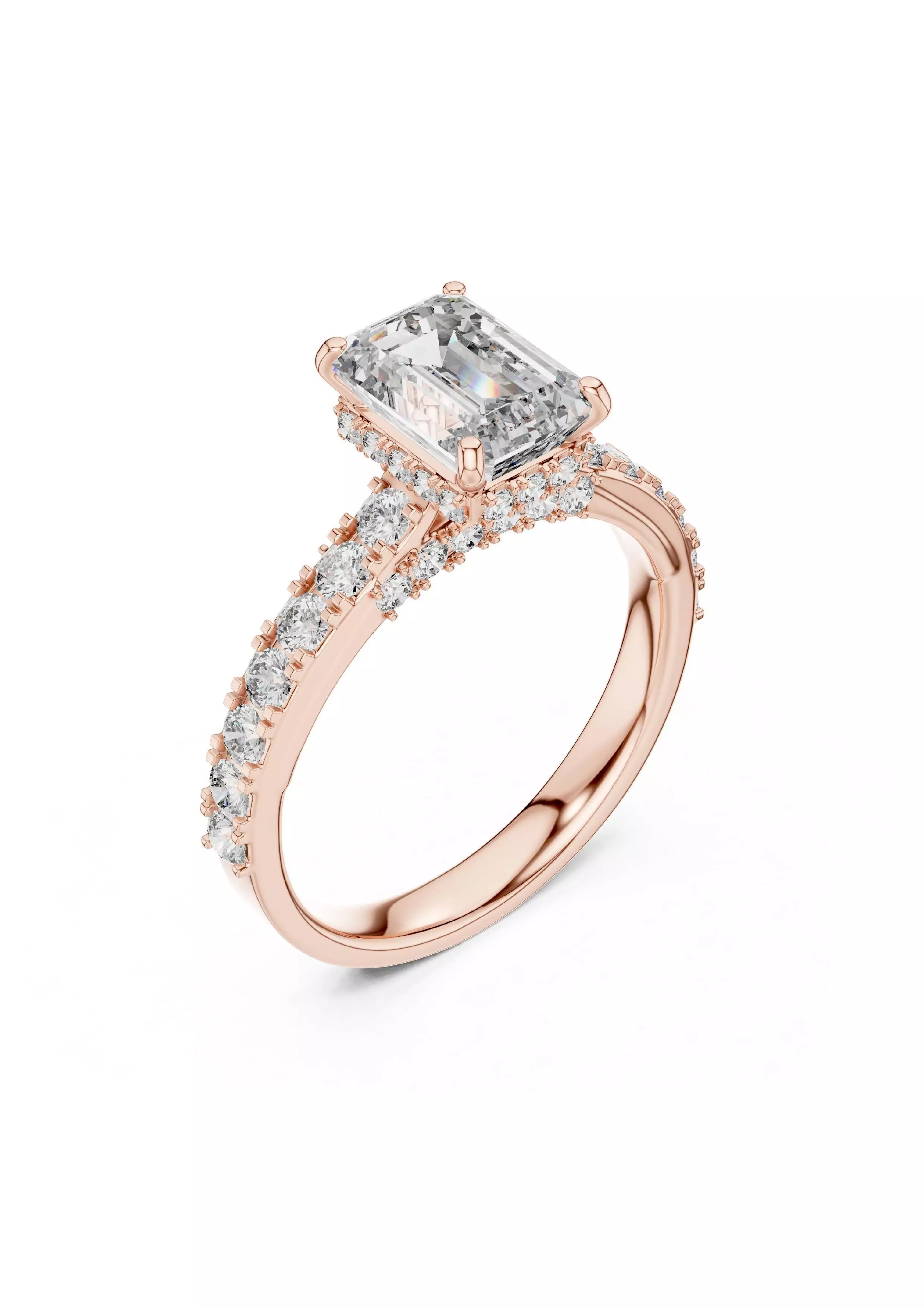 100 Solitaire Ring Earrings Pendant 3D print model_99