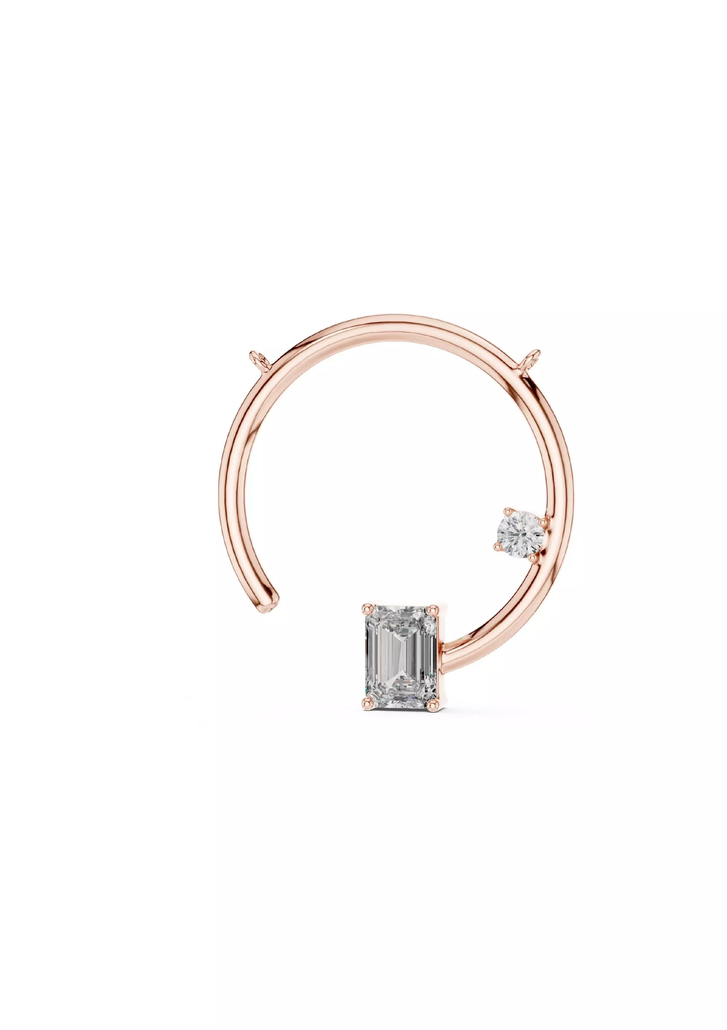 100 Solitaire Ring Earrings Pendant 3D print model_28