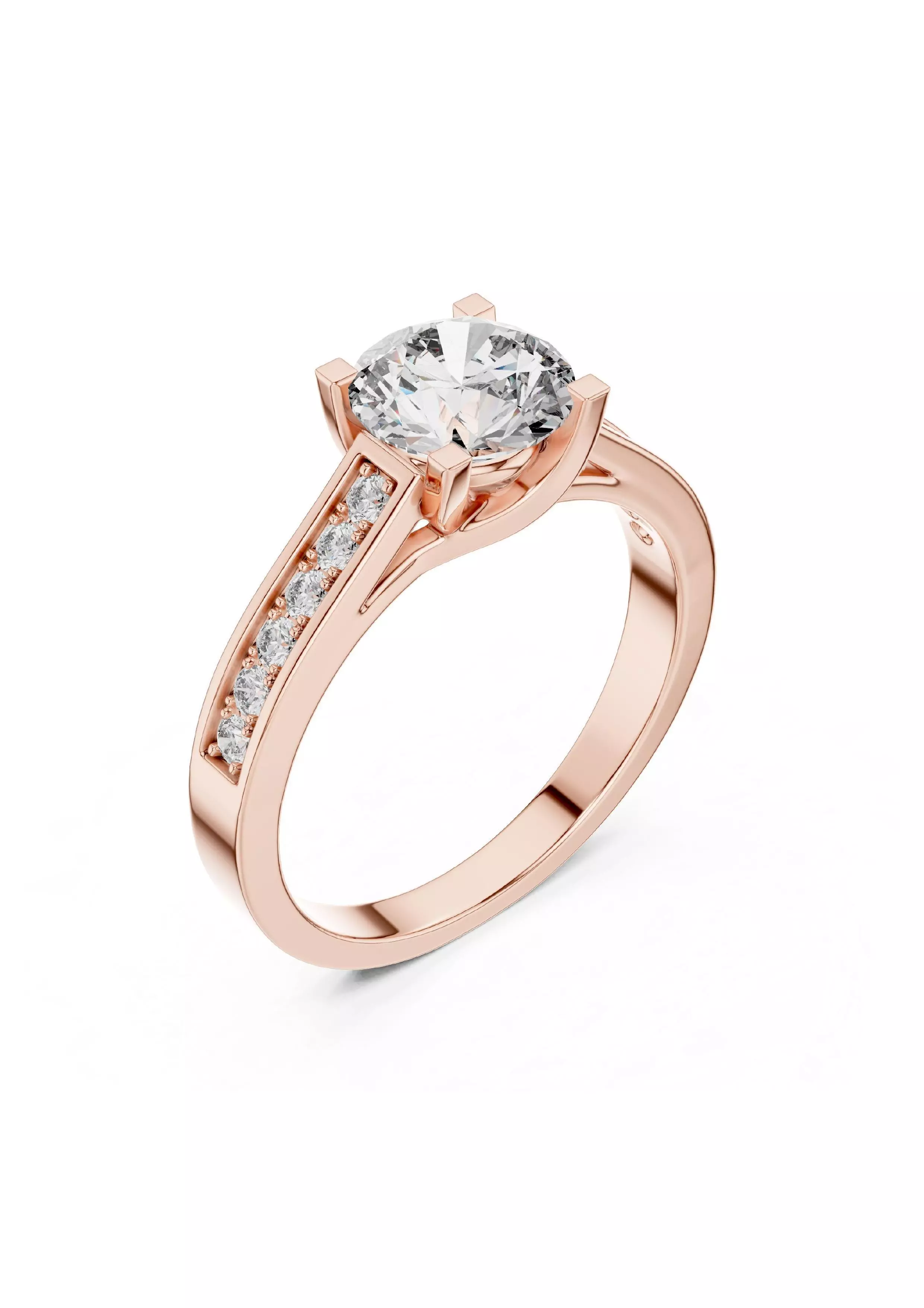 100 Solitaire Ring Earrings Pendant 3D print model_66