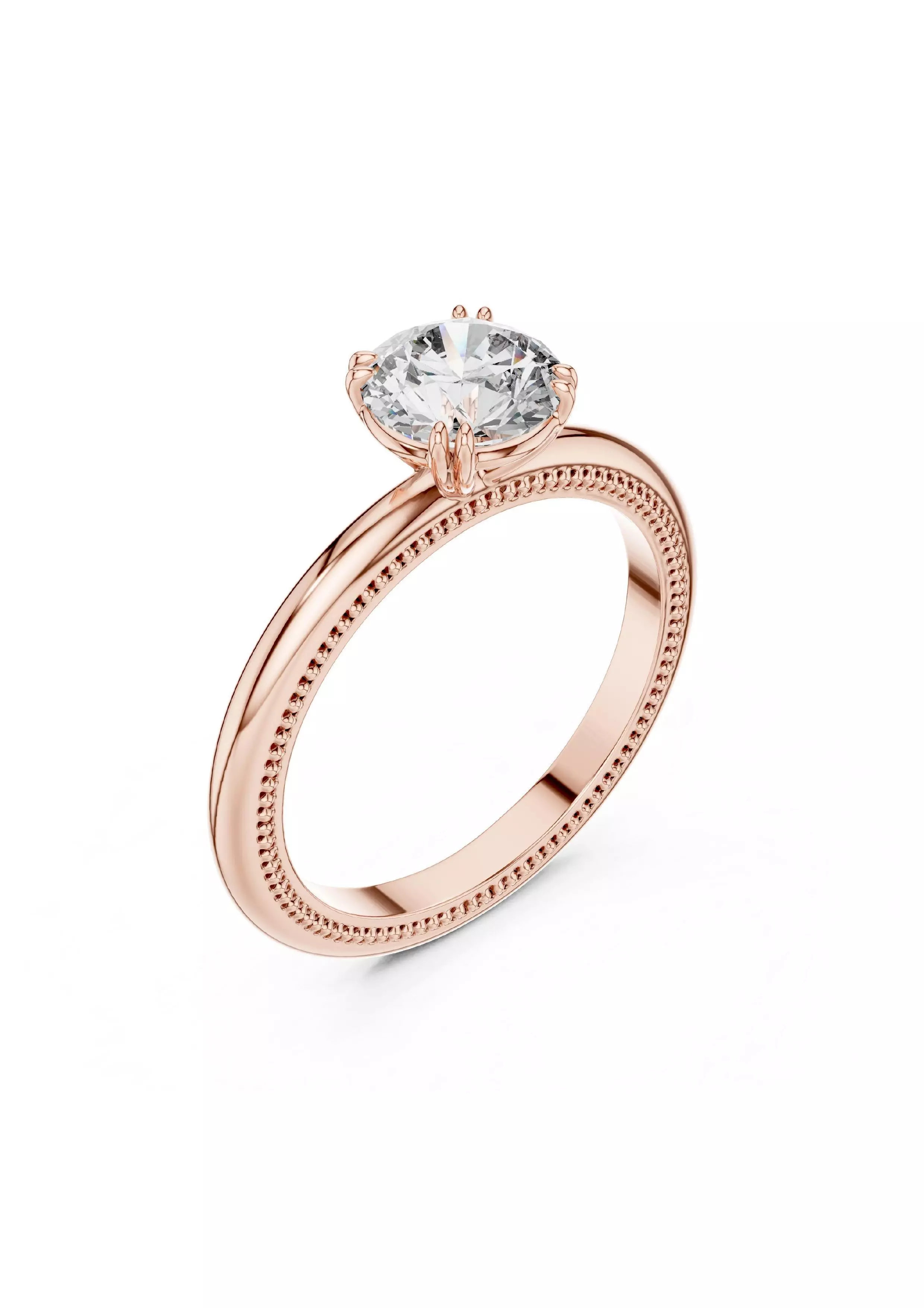 100 Solitaire Ring Earrings Pendant 3D print model_32