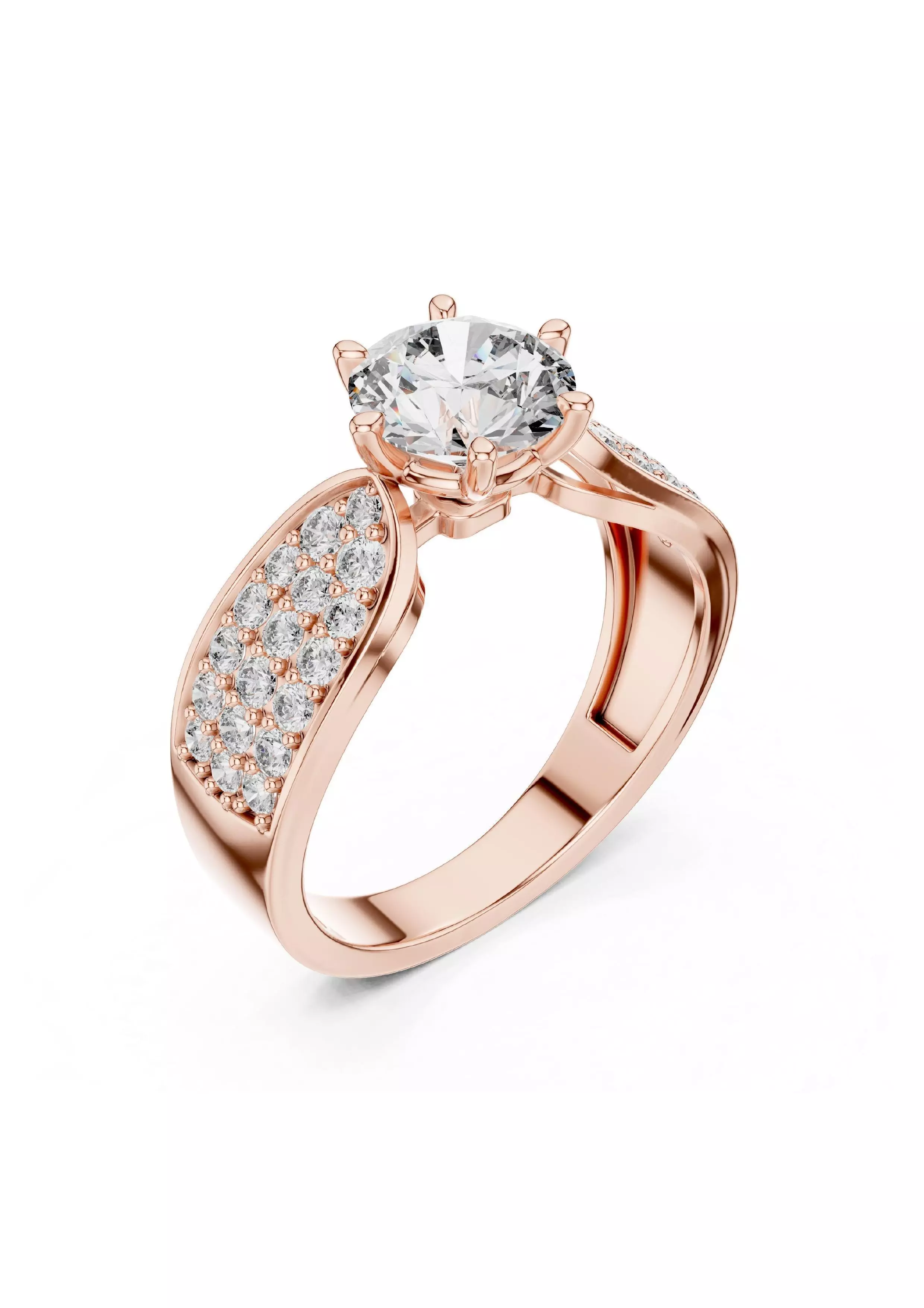 100 Solitaire Ring Earrings Pendant 3D print model_89