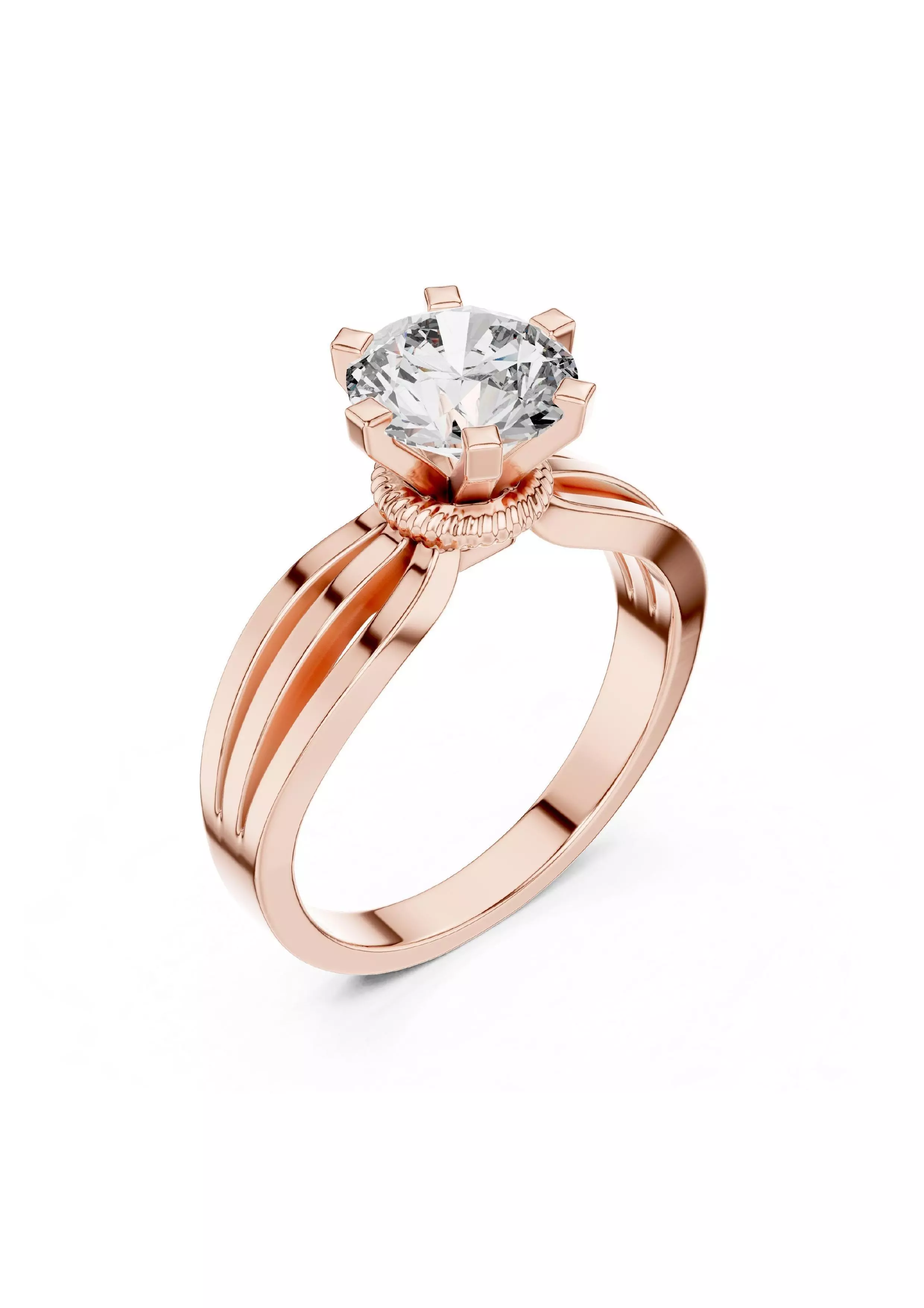 100 Solitaire Ring Earrings Pendant 3D print model_67