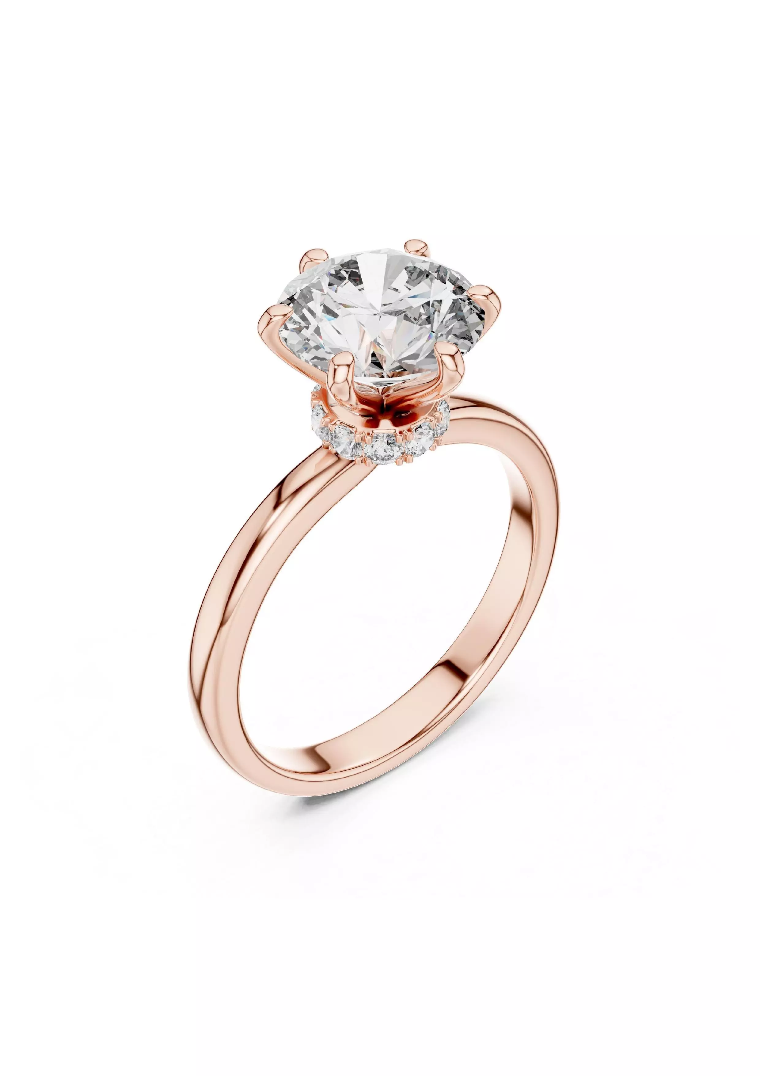 100 Solitaire Ring Earrings Pendant 3D print model_98